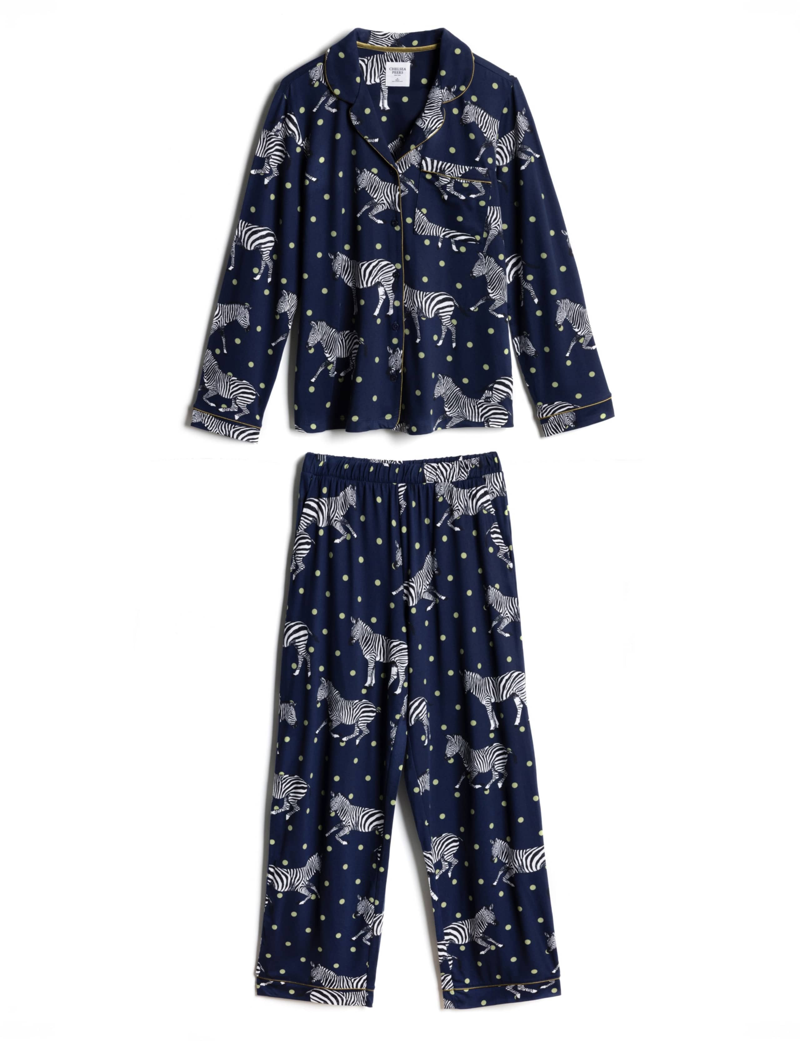 Jersey Zebra Spot Print Revere Pyjama Set 2 of 9
