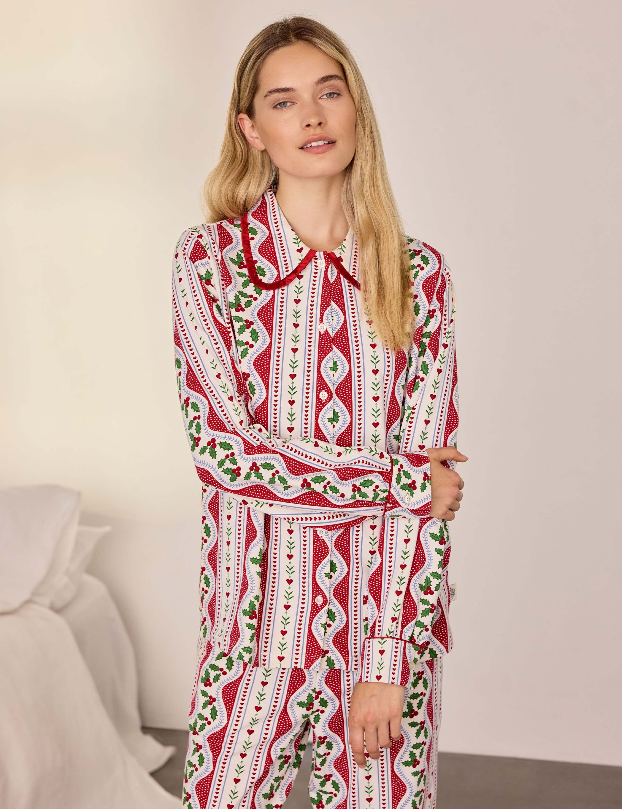 Cotton Rich Christmas Print Long Pyjama Set 3 of 6