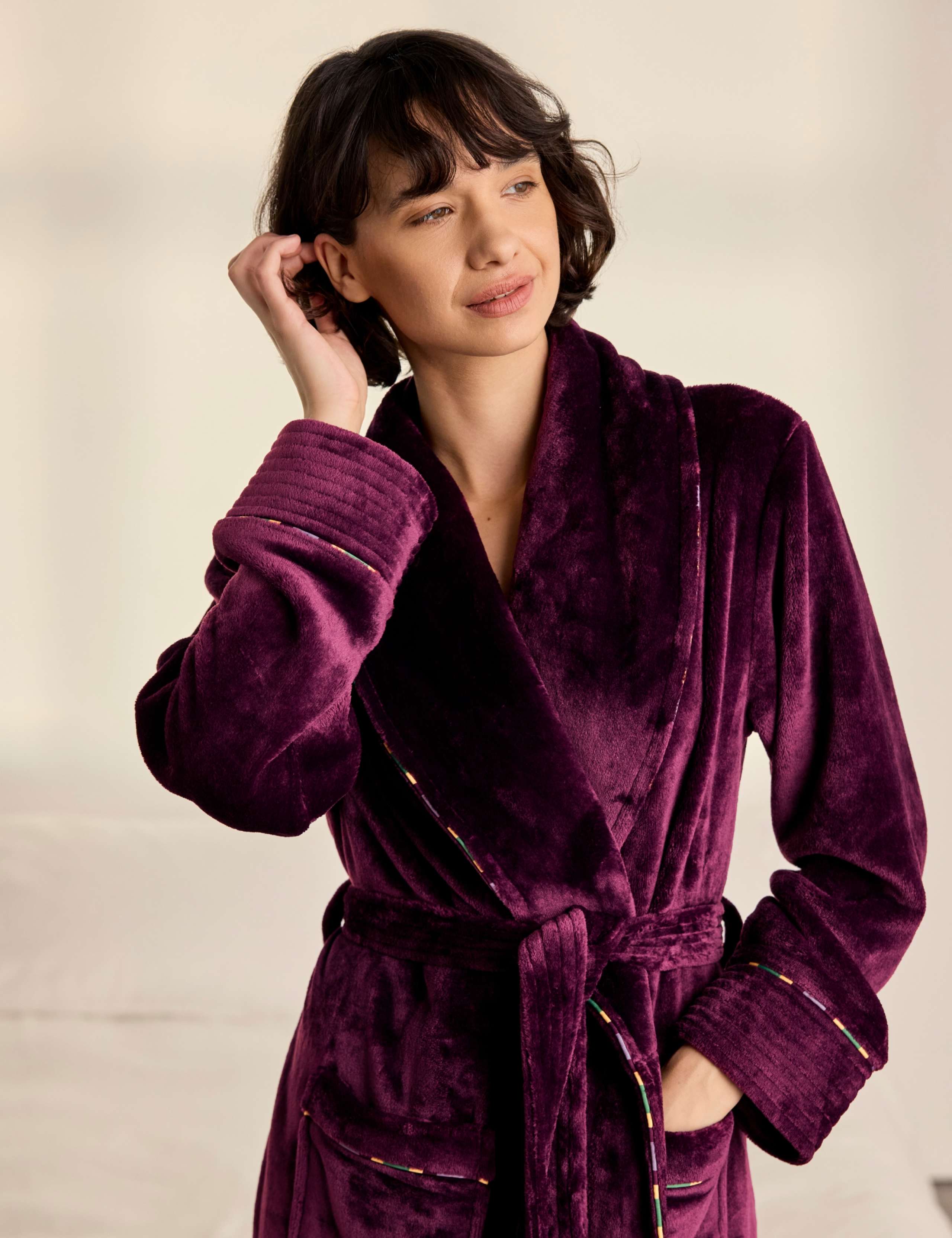 Fleece Tie Dressing Gown 2 of 6