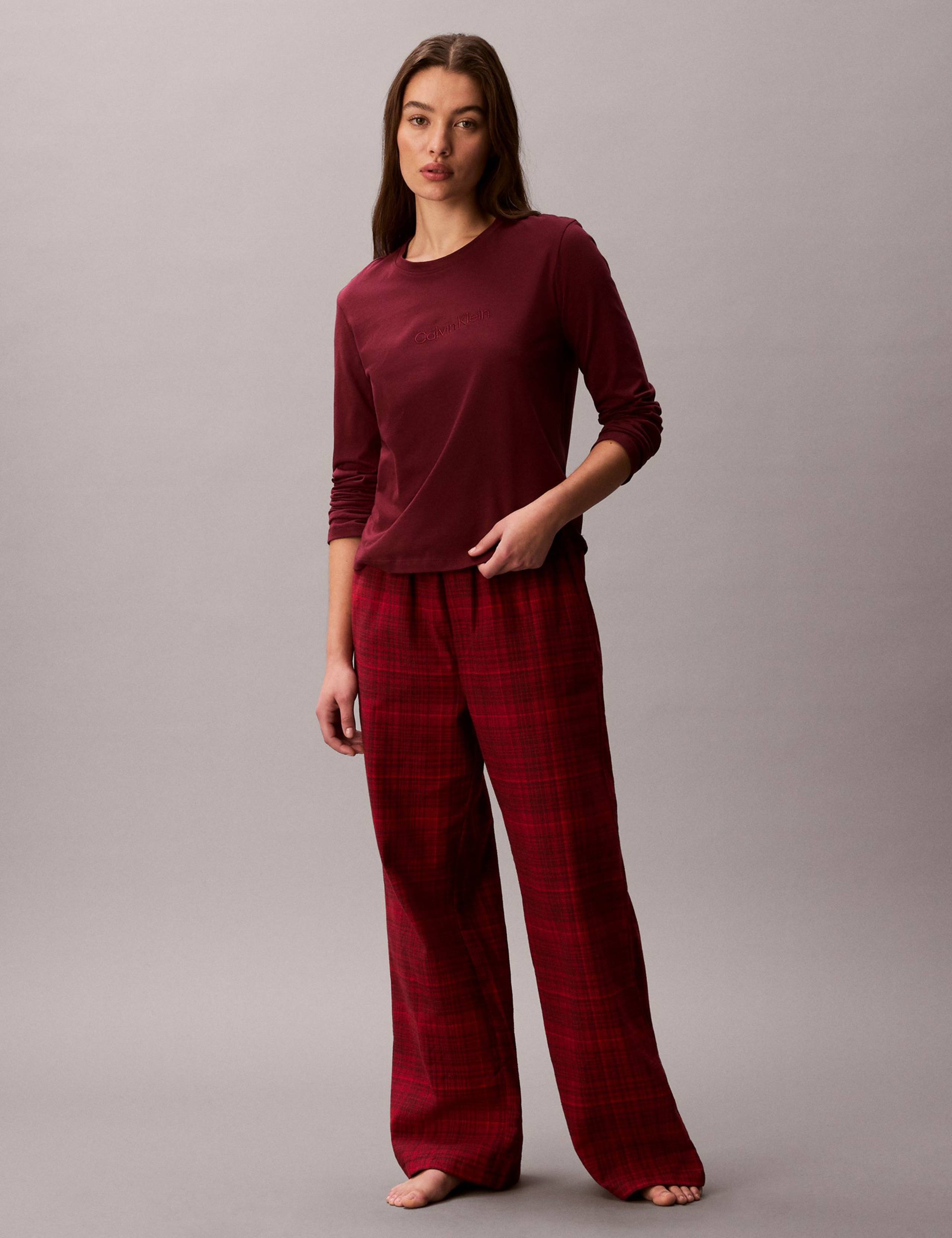 Pure Cotton Checked Pyjama Set 1 of 6