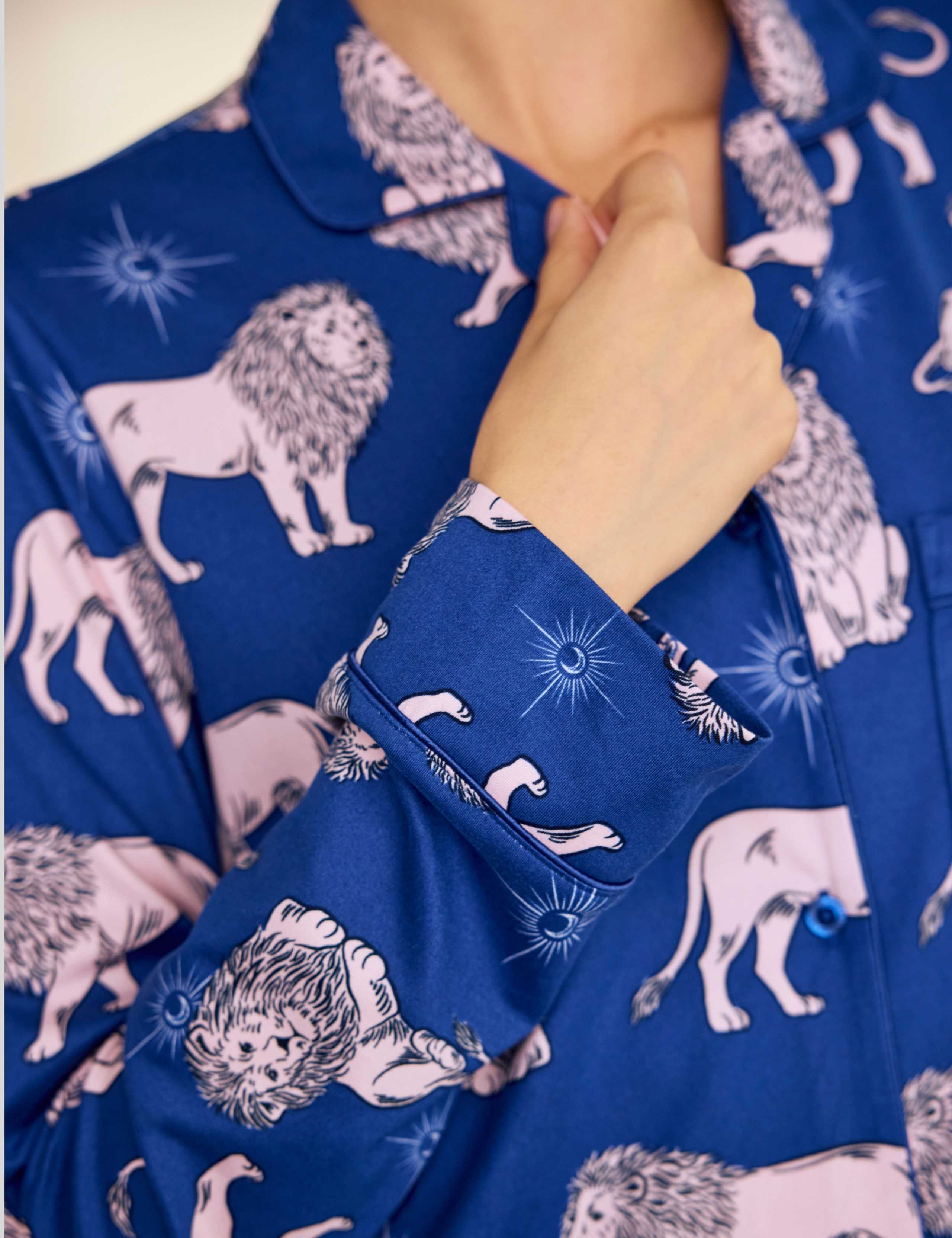 Button Front Long Sleeve Night Shirt 9 of 9