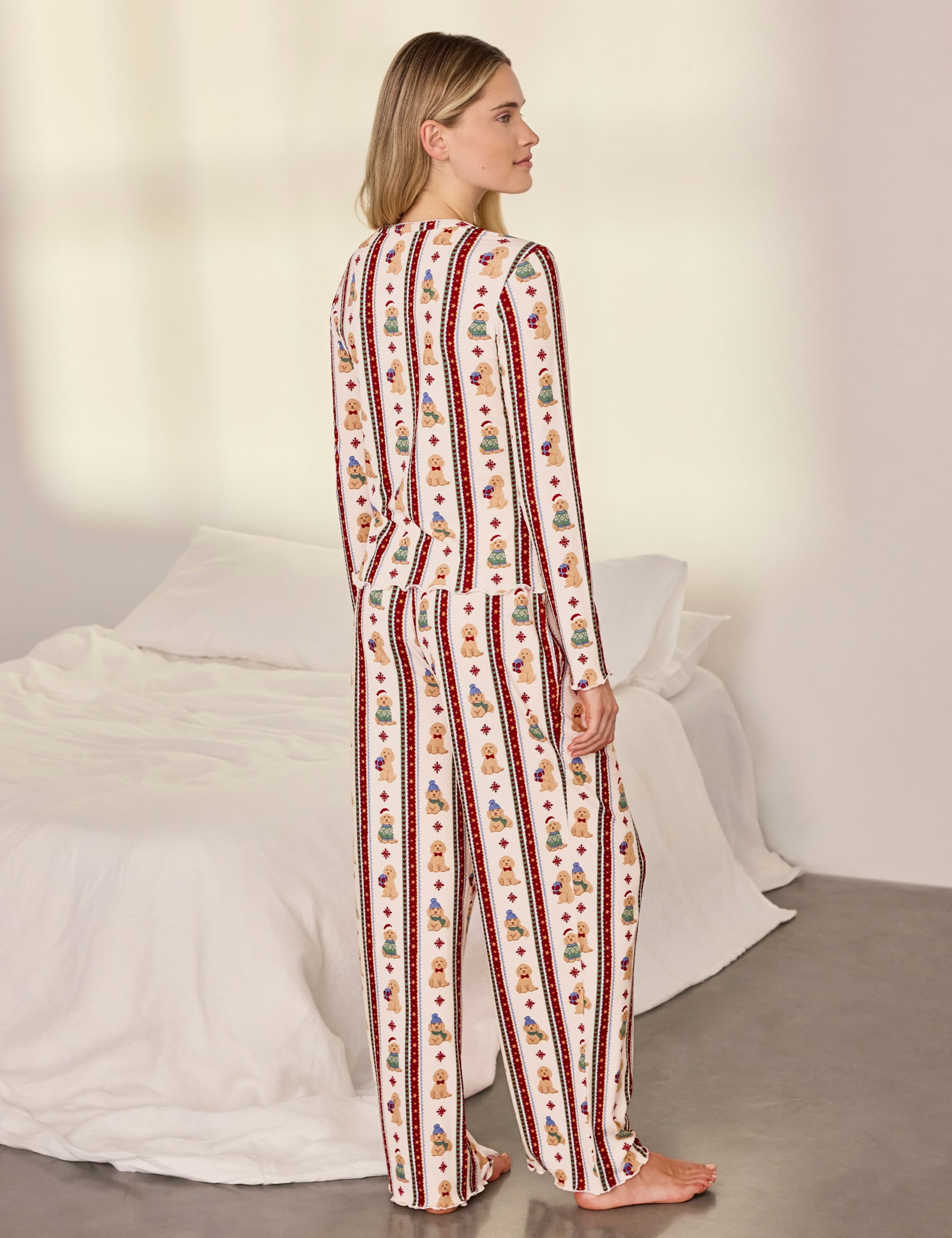 Wide Leg Long Pyjama Set 3 of 6