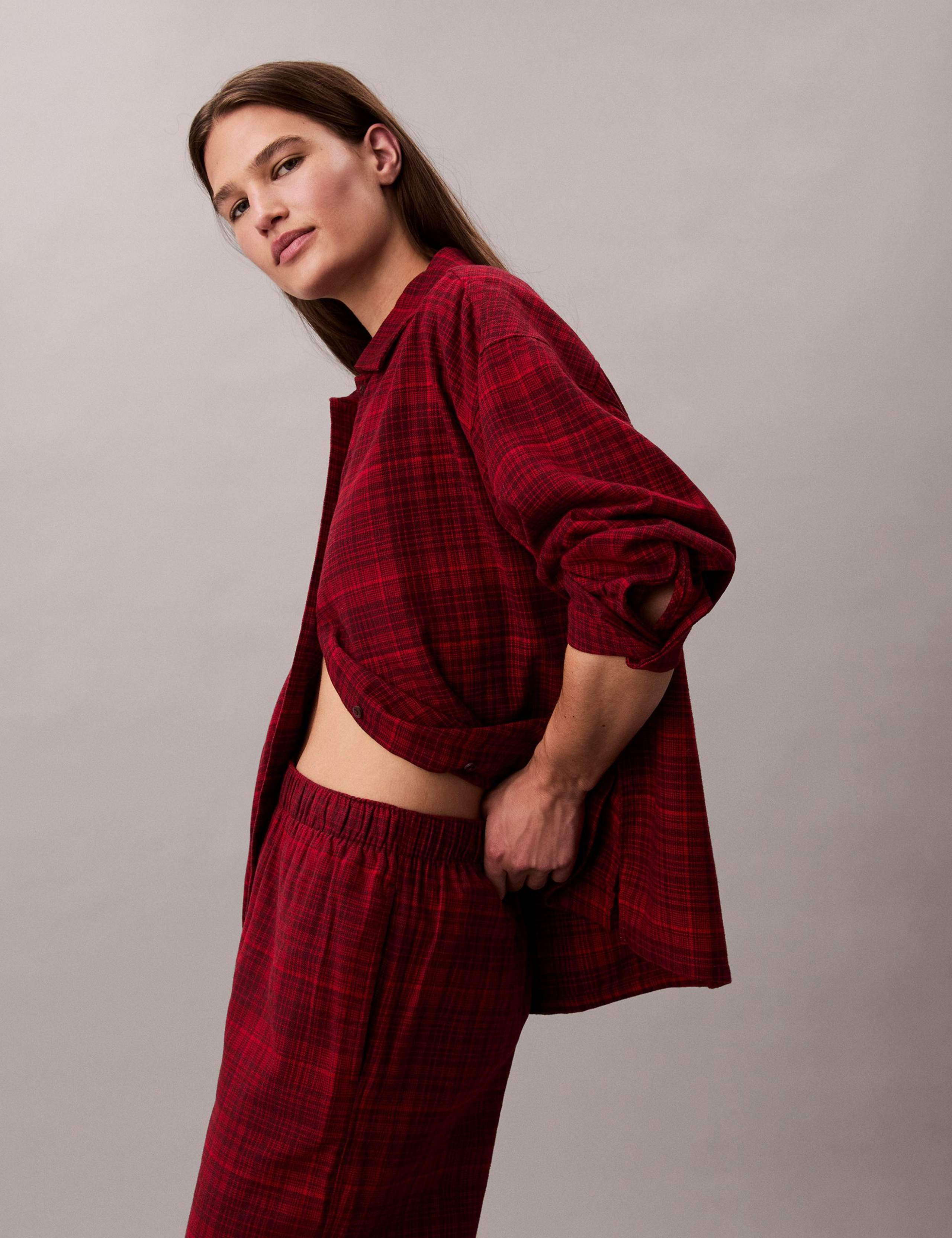 Pure Cotton Checked Pyjama Bottoms 3 of 6