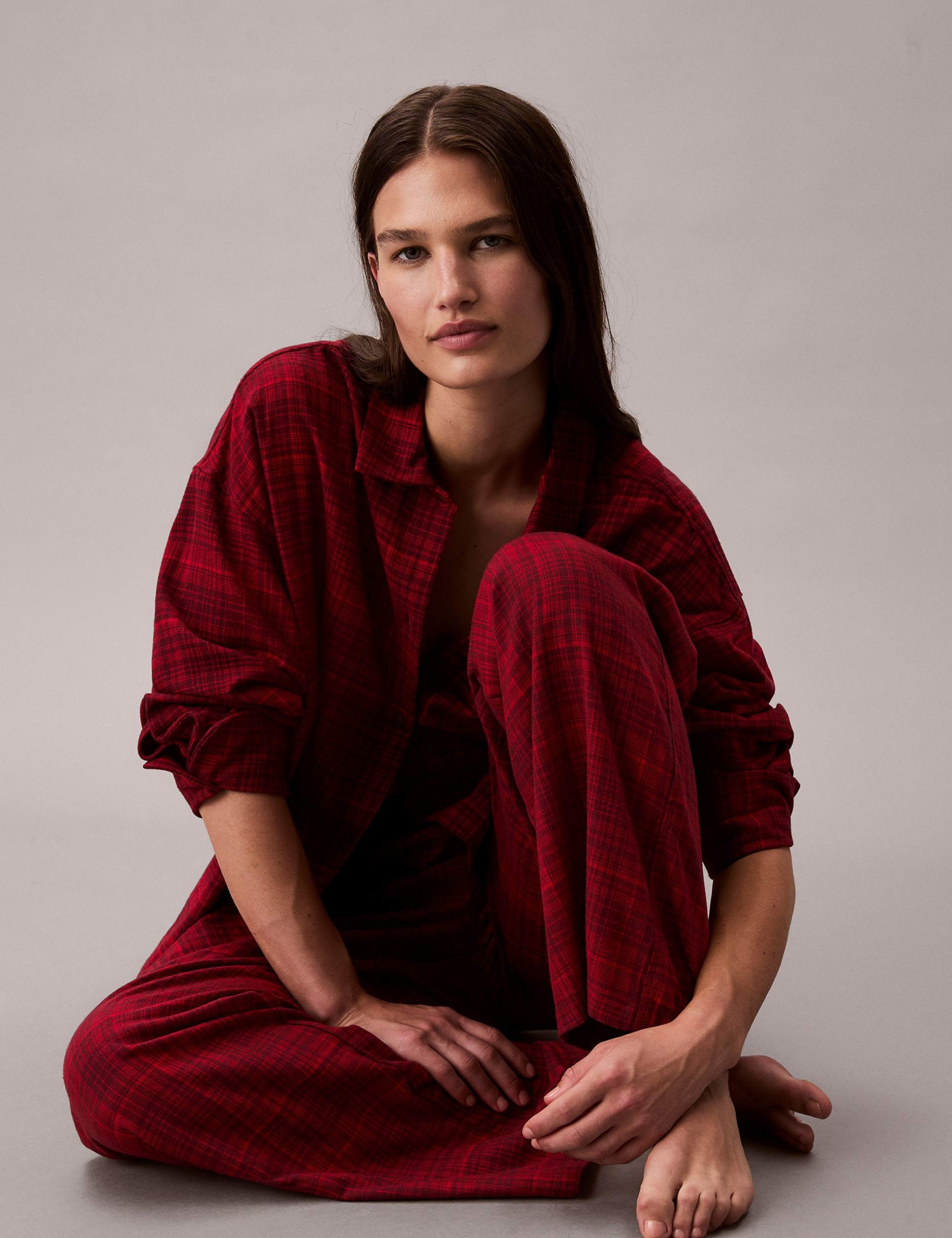 Pure Cotton Checked Pyjama Bottoms 6 of 6