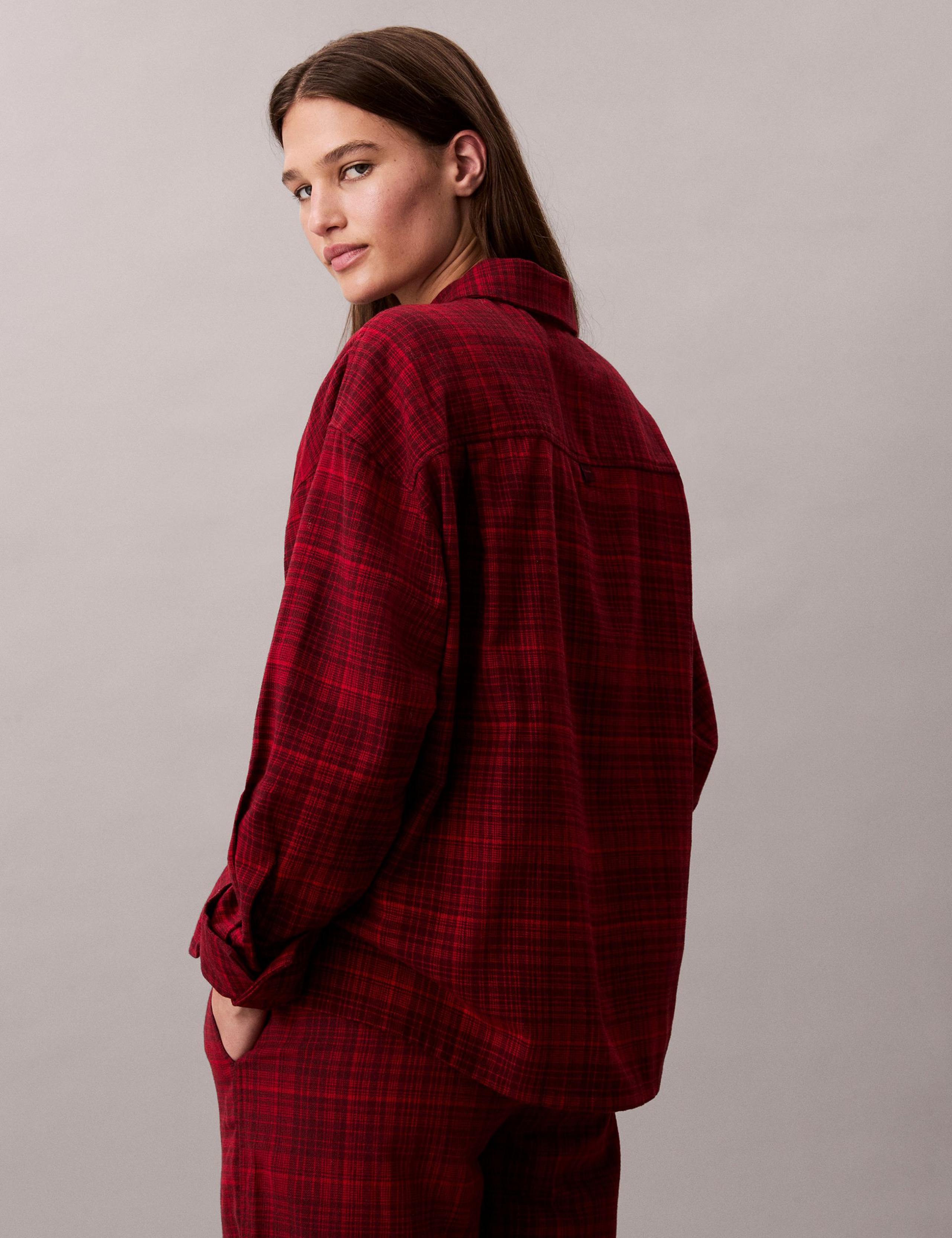 Pure Cotton Checked Pyjama Top 6 of 6