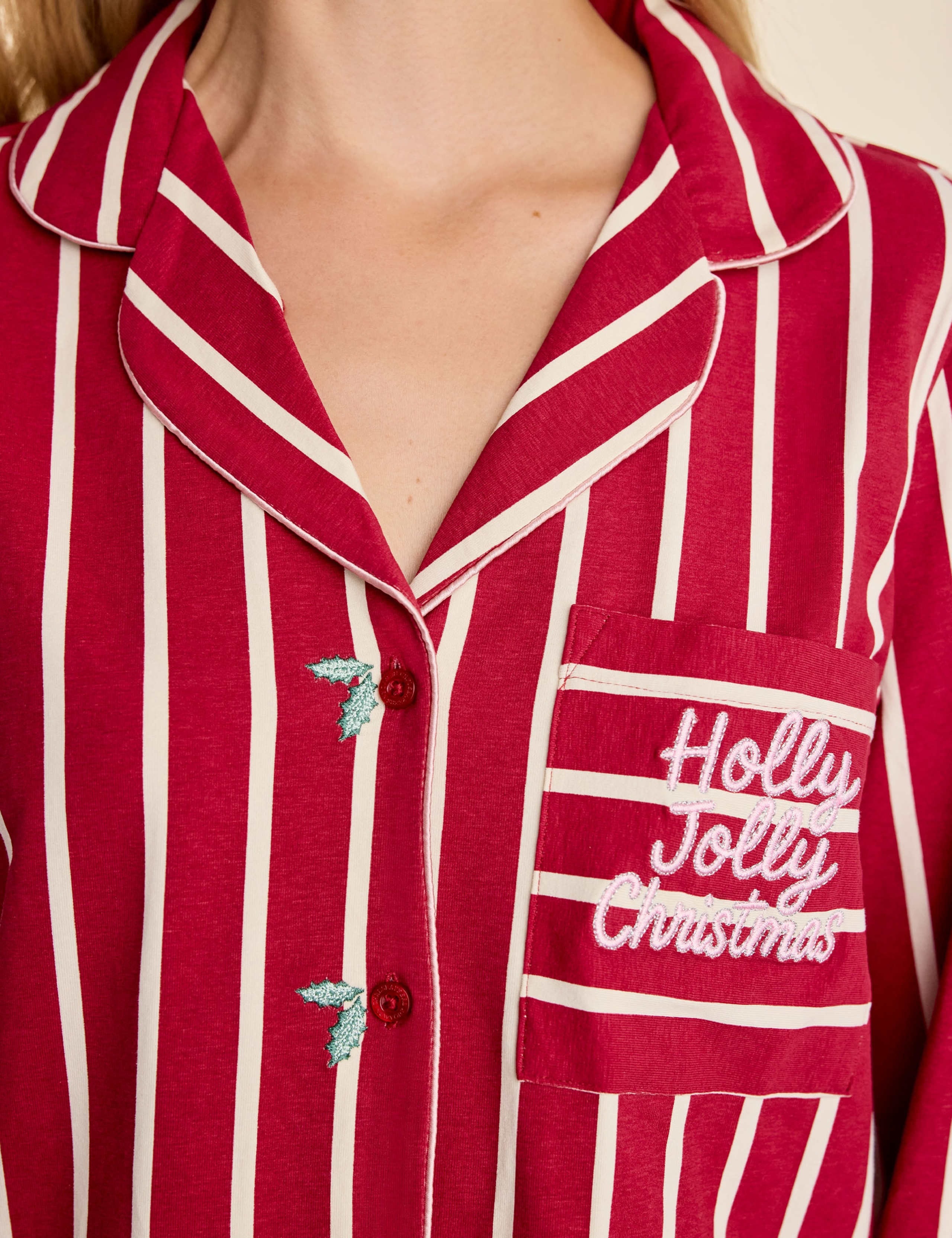 Cotton Rich Striped Long Pyjama Set 5 of 9