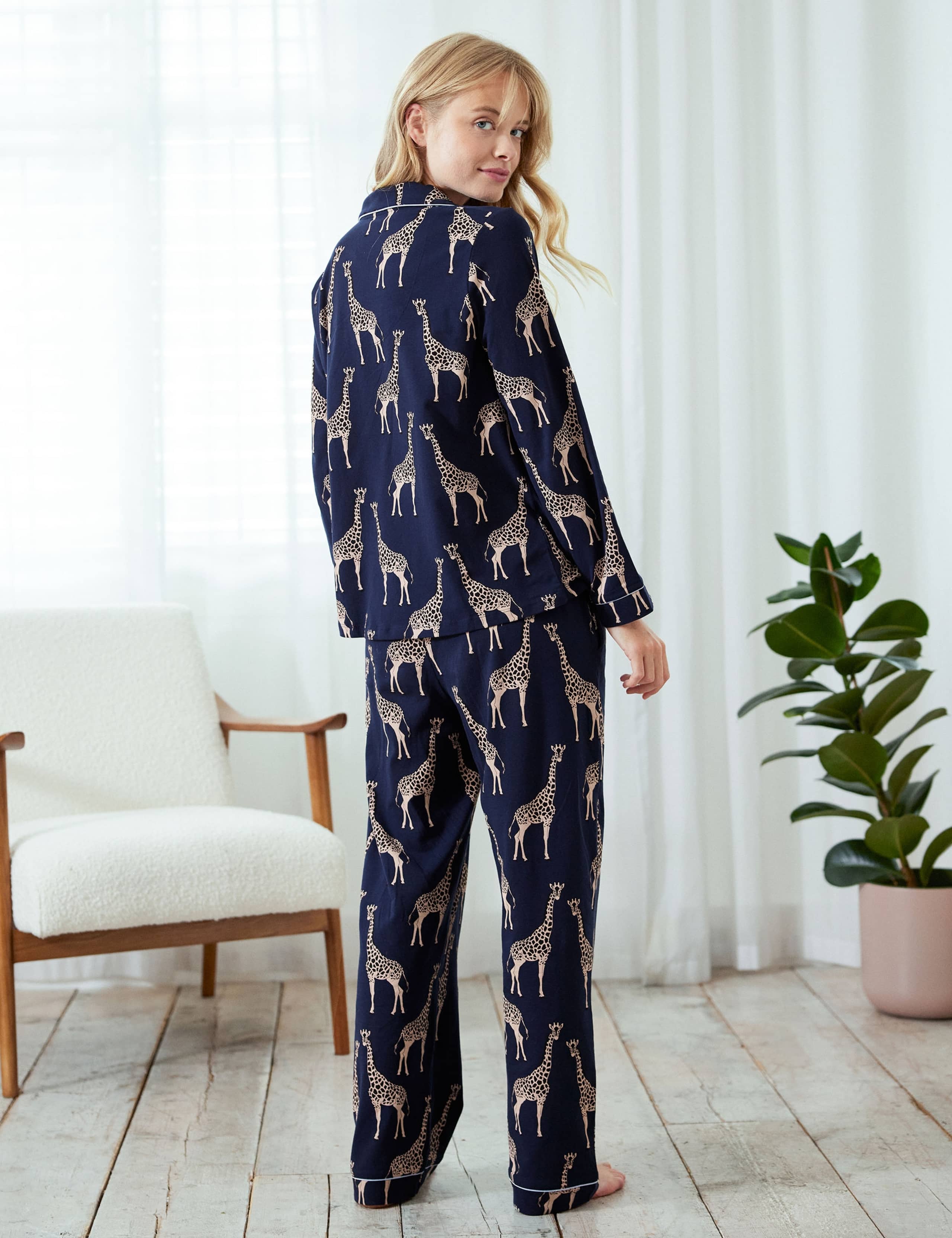 Cotton Rich Giraffe Print Pyjama Set 2 of 5