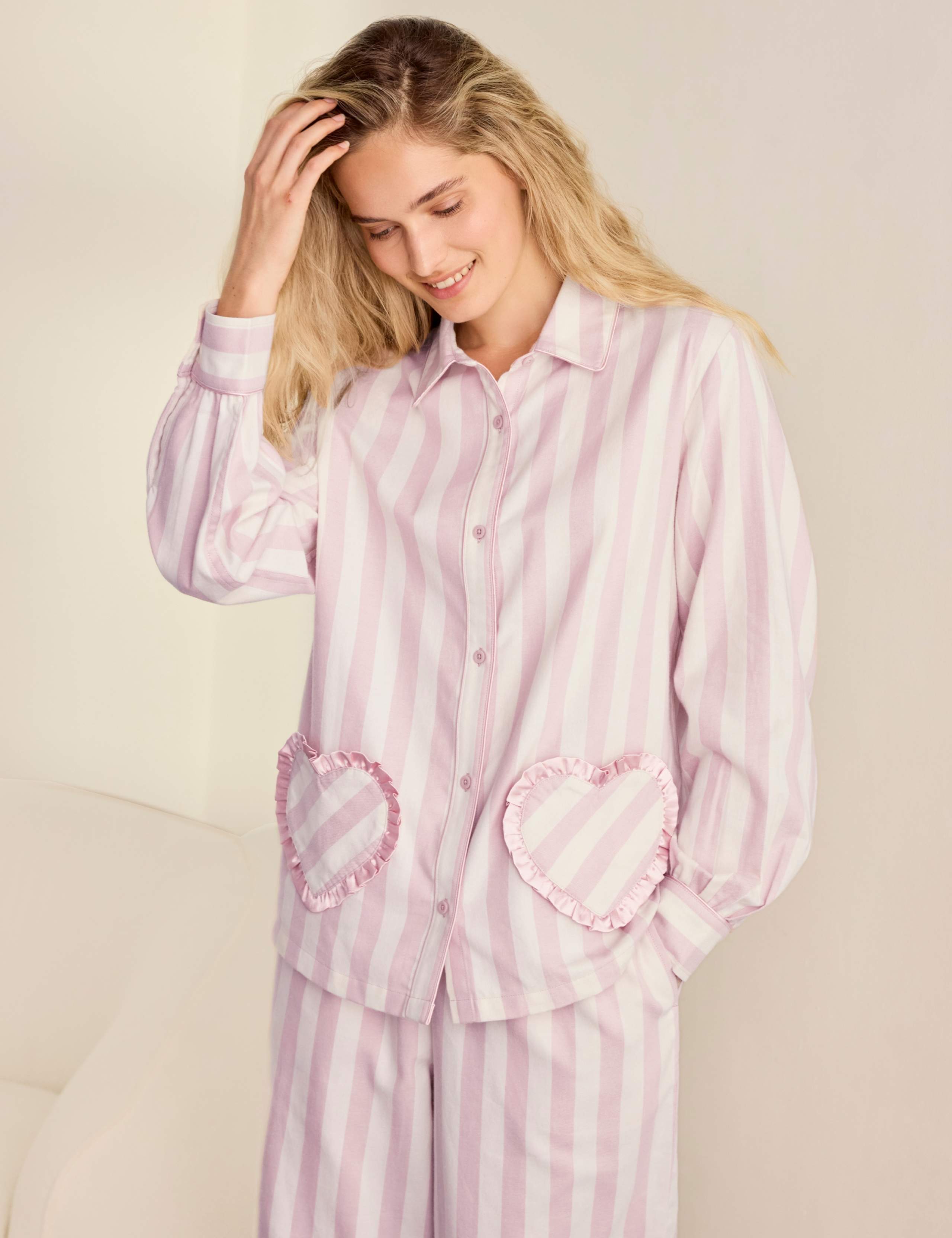 Cotton Long Sleeve Button Pyjama Set 3 of 8