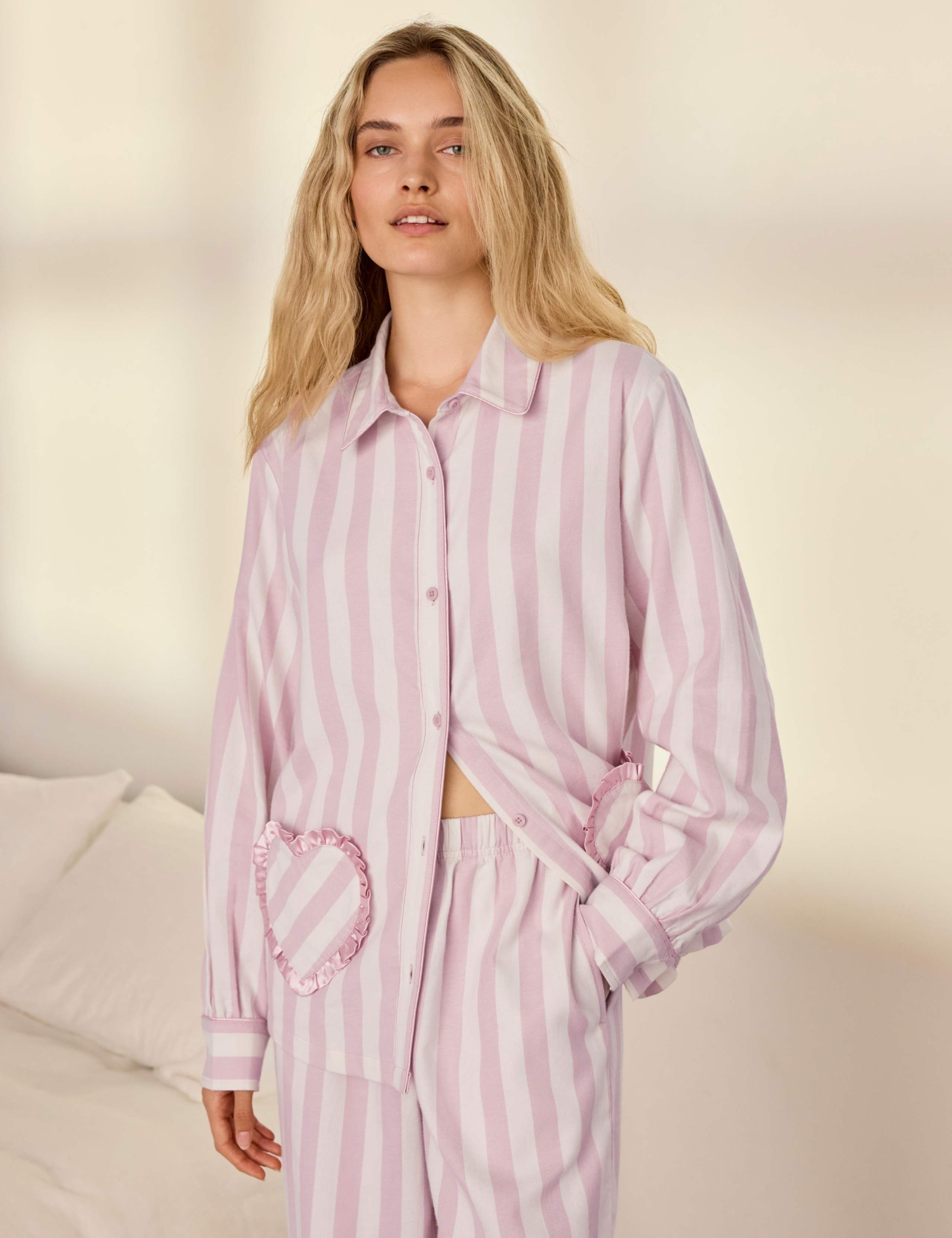 Cotton Long Sleeve Button Pyjama Set 5 of 8