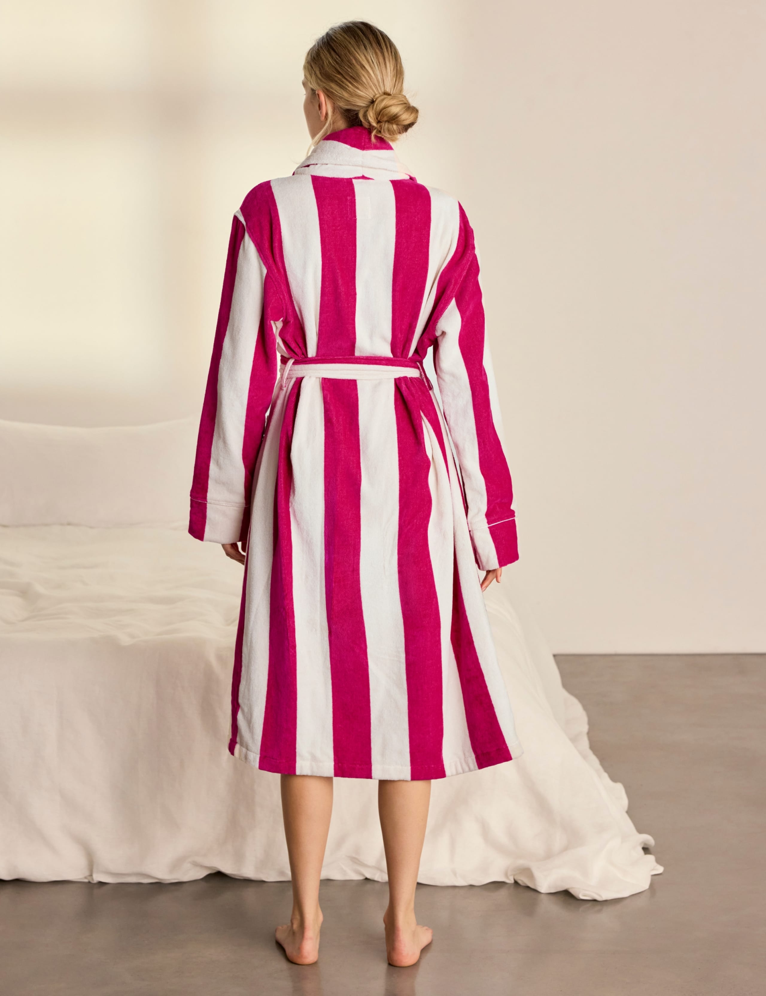 Pure Cotton Long Belted Towelling Dressing Gown 4 of 8