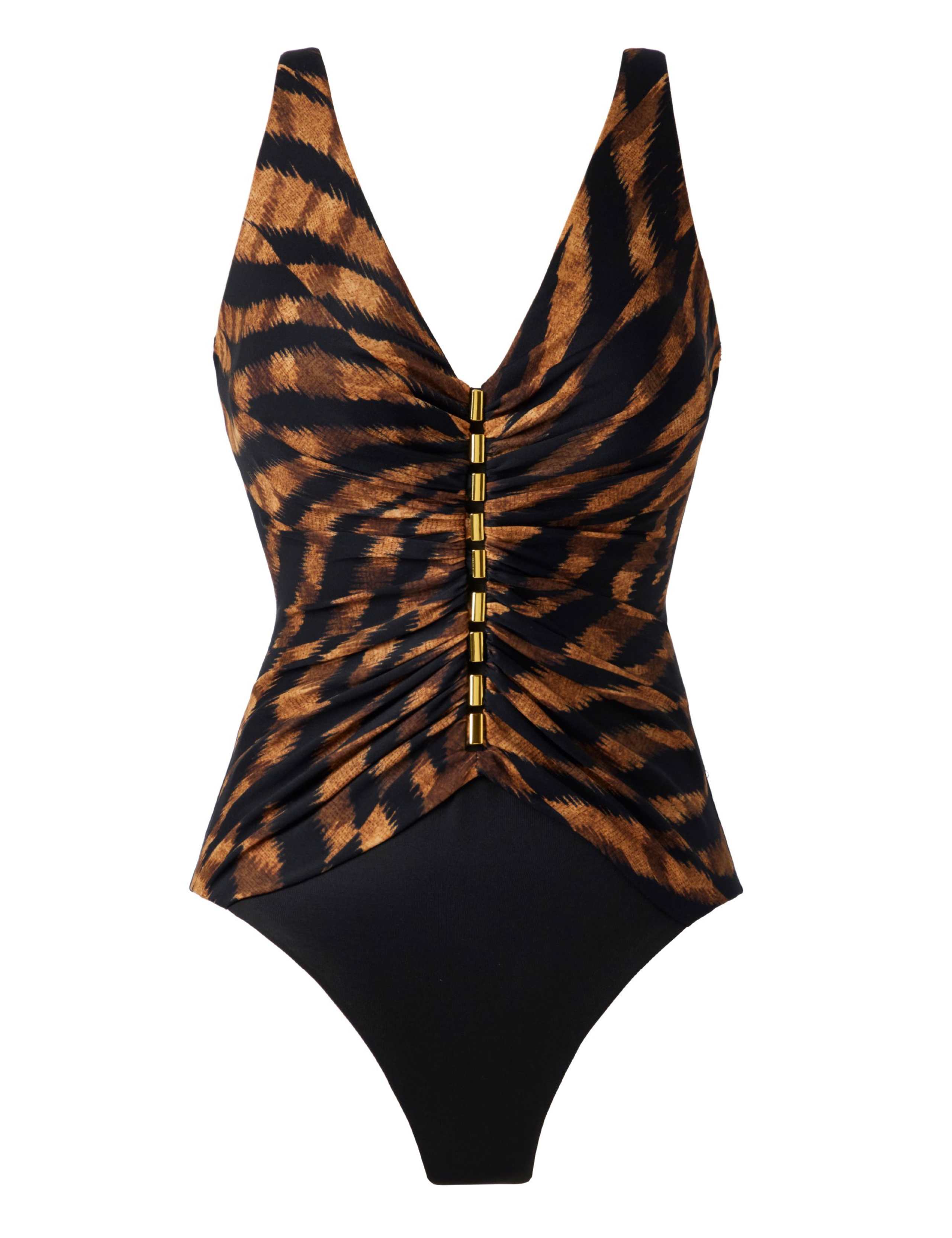 Raya De Safari Charmer Miratex Firm Tummy Control V-Neck Swimsuit 2 of 5