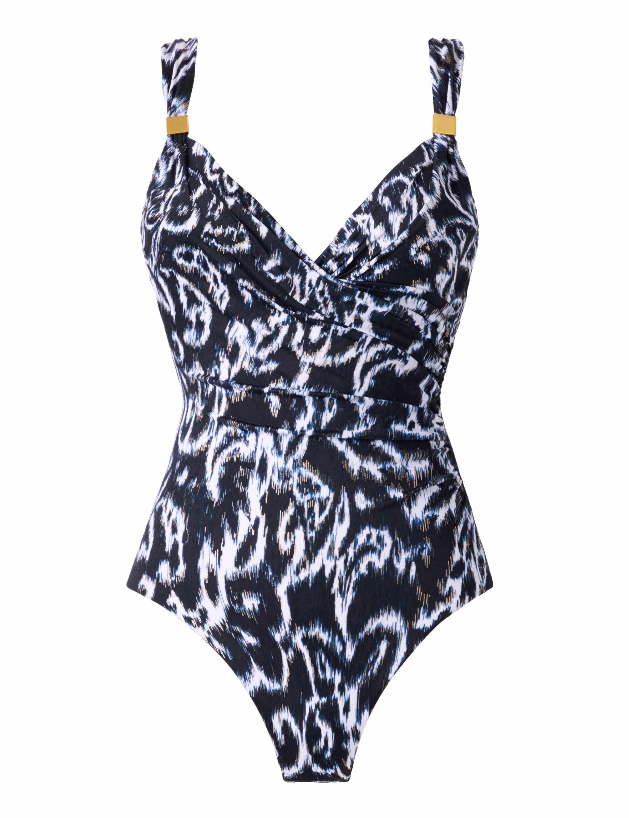 Firm Control Printed Padded Wrap Swimsuit 2 of 5