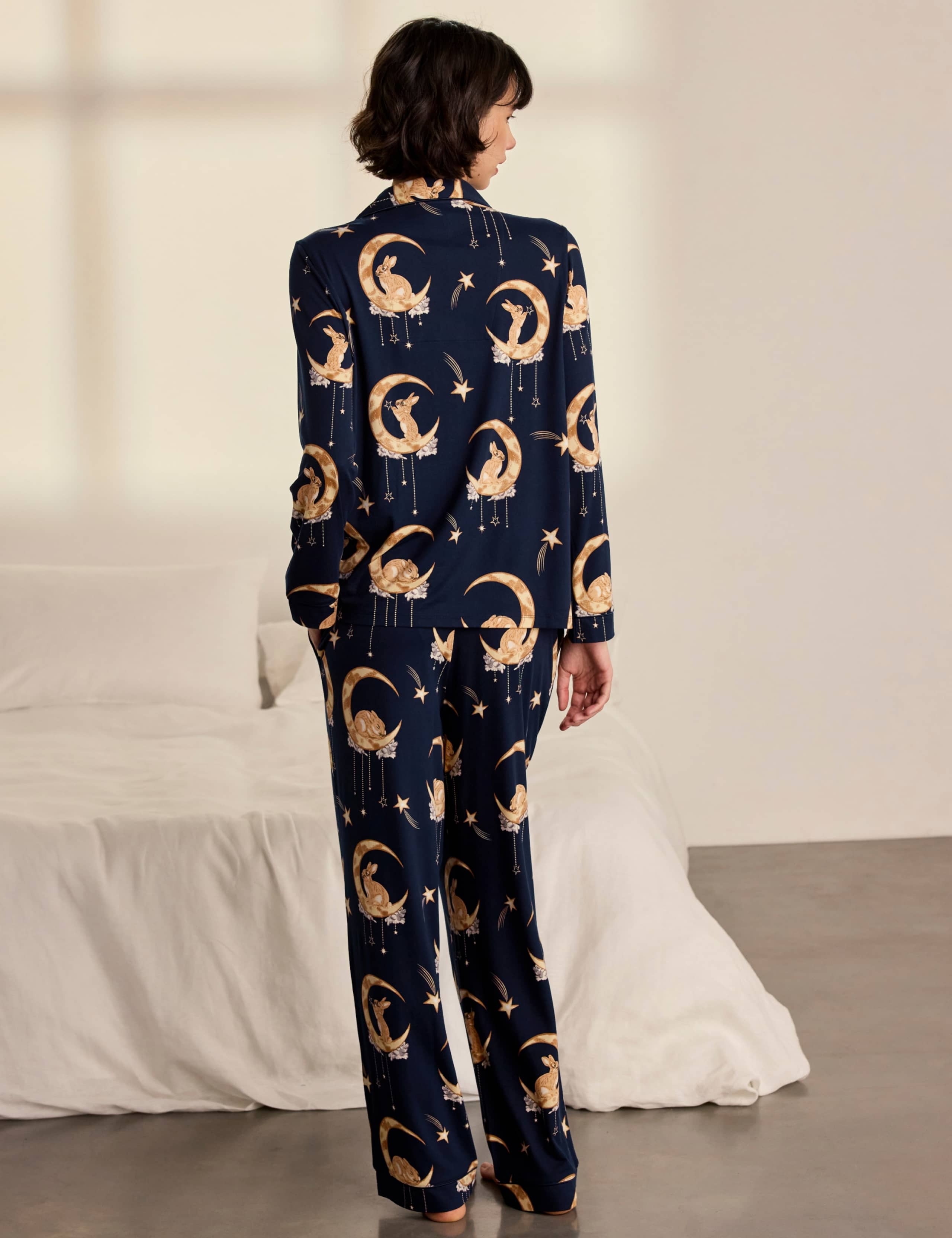 Lunar Bunny Button Front Long Sleeve Two Piece Pyjamas 3 of 7