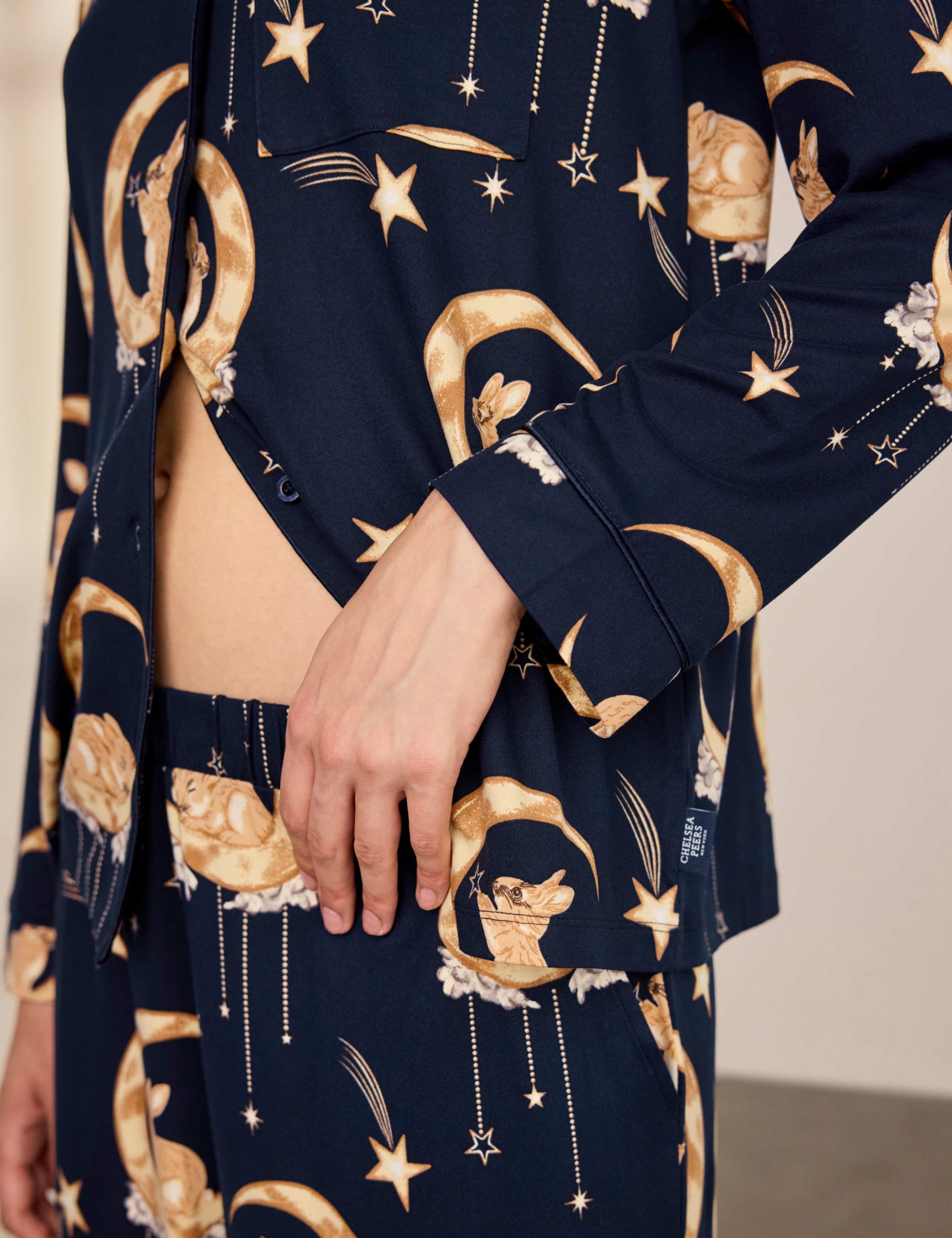 Lunar Bunny Button Front Long Sleeve Two Piece Pyjamas 6 of 7
