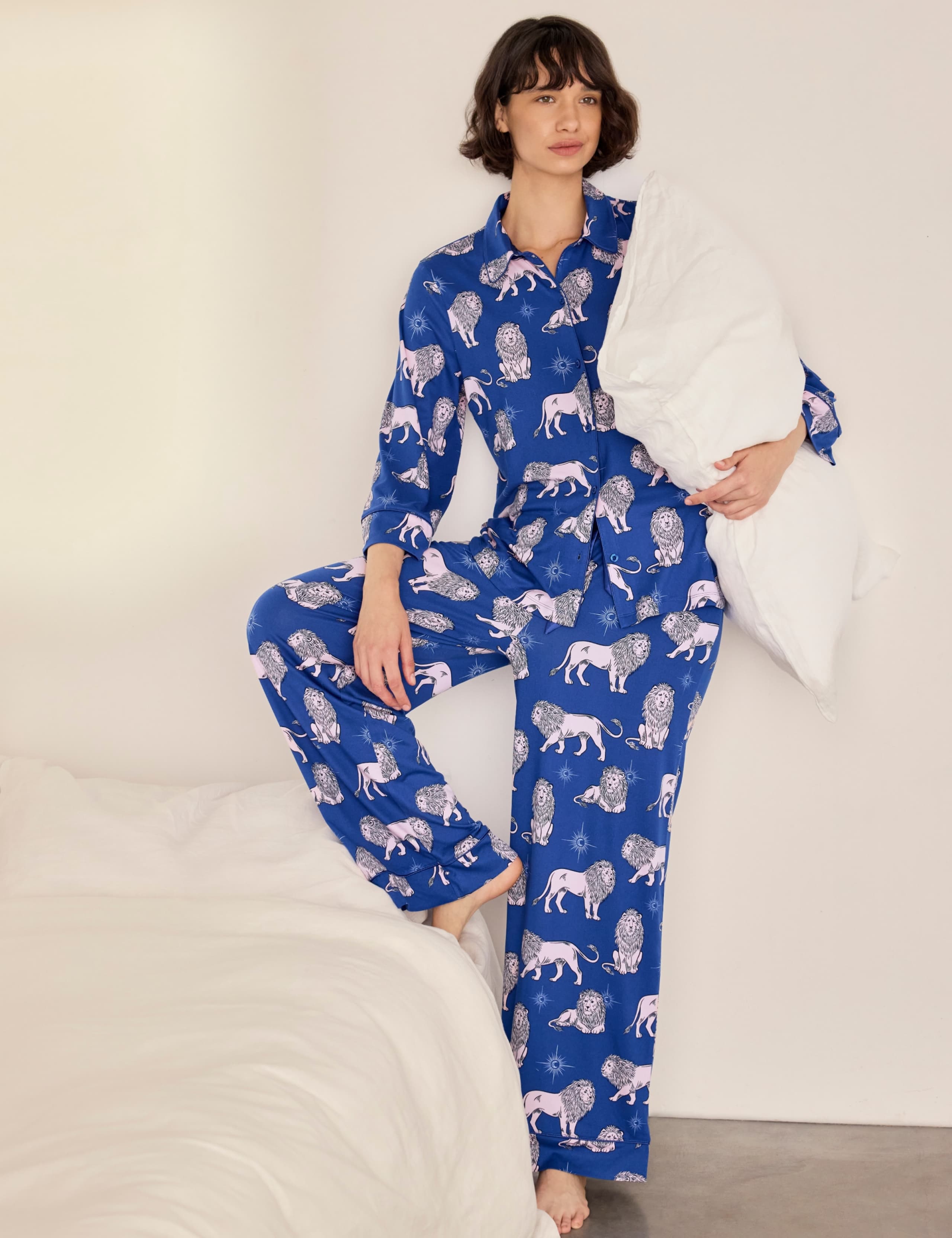 Button Front Two Piece Long Sleeve Pyjamas 3 of 8