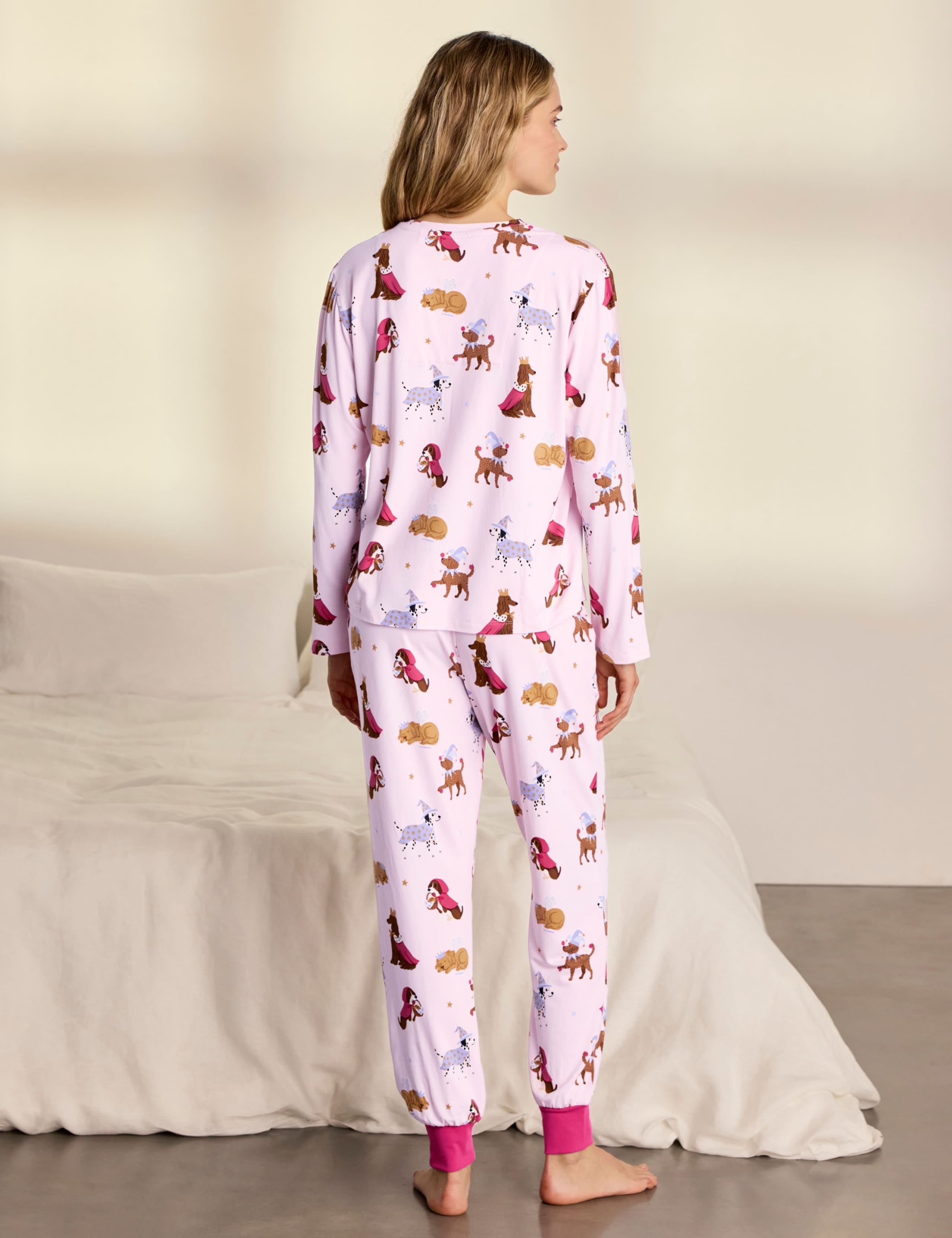 Jersey Fairy Tale Dogs Cuffed Pyjama Set 4 of 6