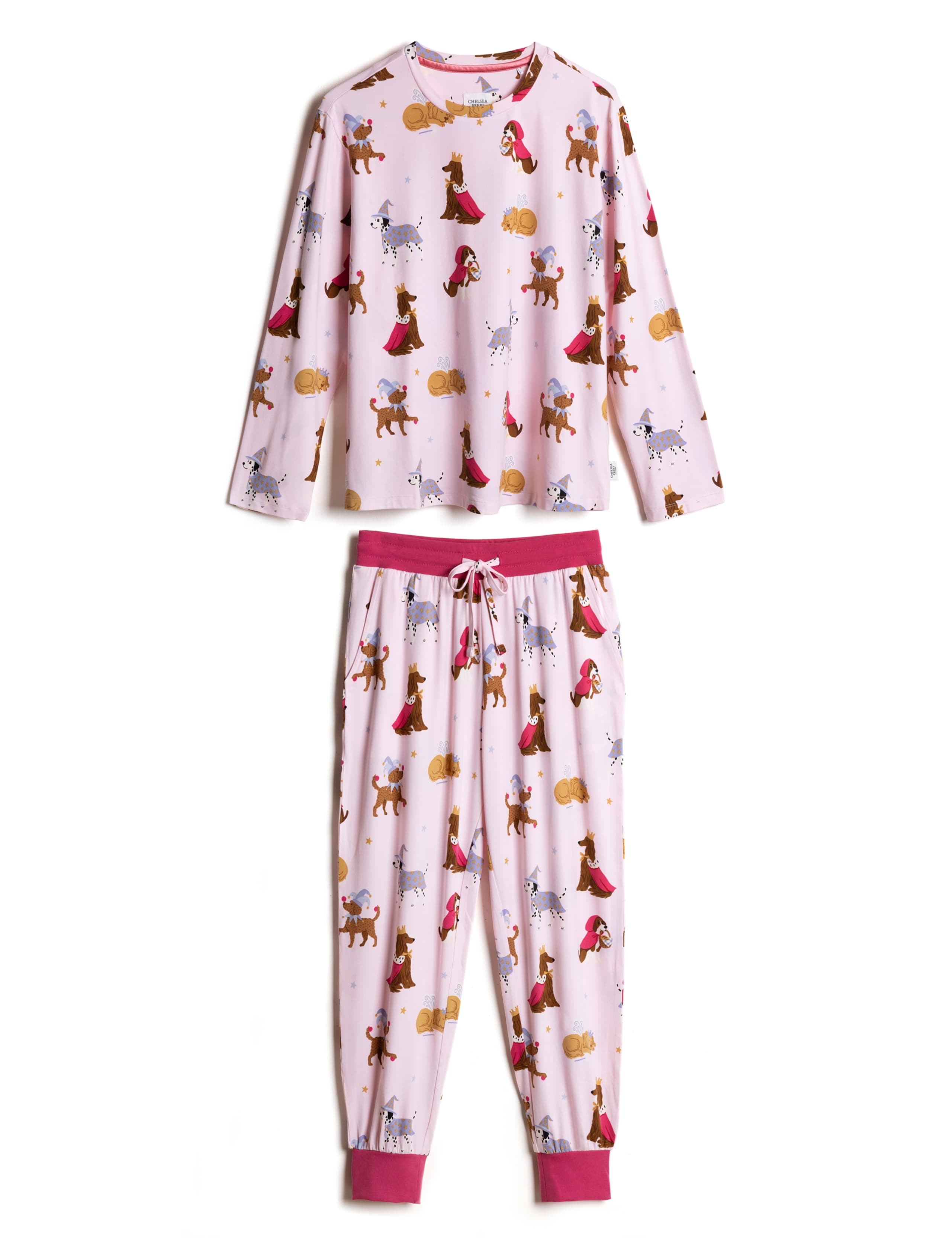Jersey Fairy Tale Dogs Cuffed Pyjama Set 2 of 6