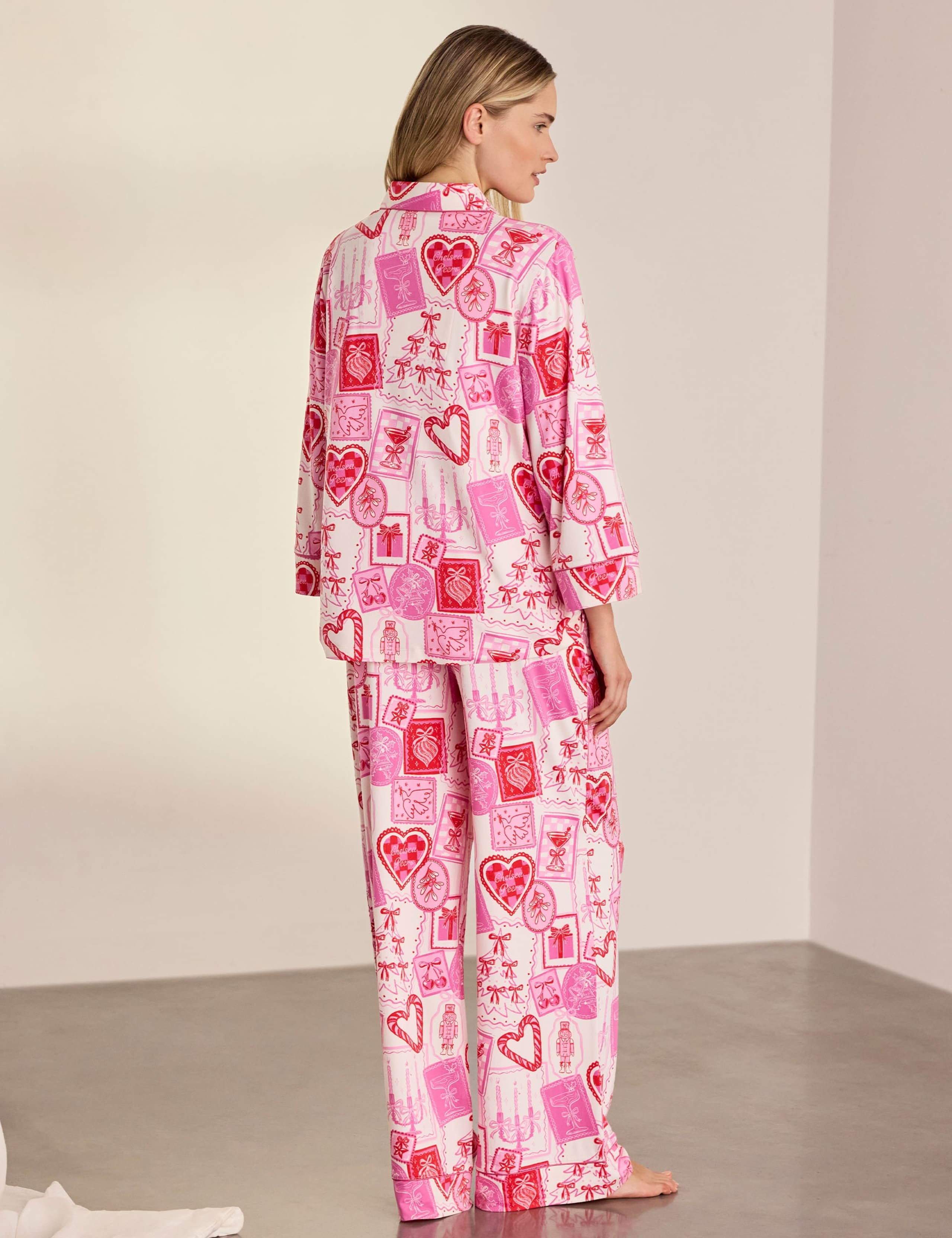 Christmas Print Long Pyjama Set 4 of 8