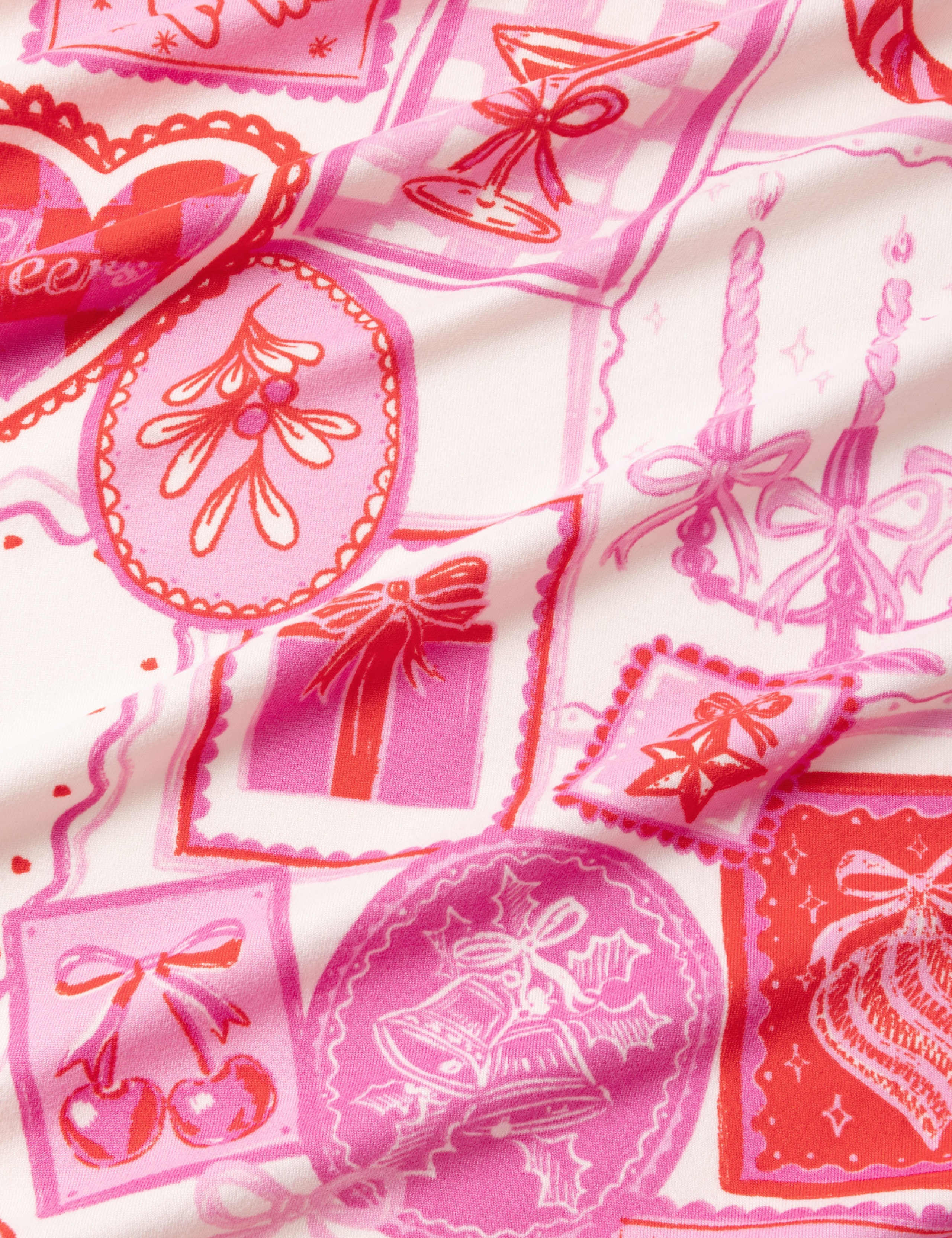 Christmas Print Long Pyjama Set 7 of 8