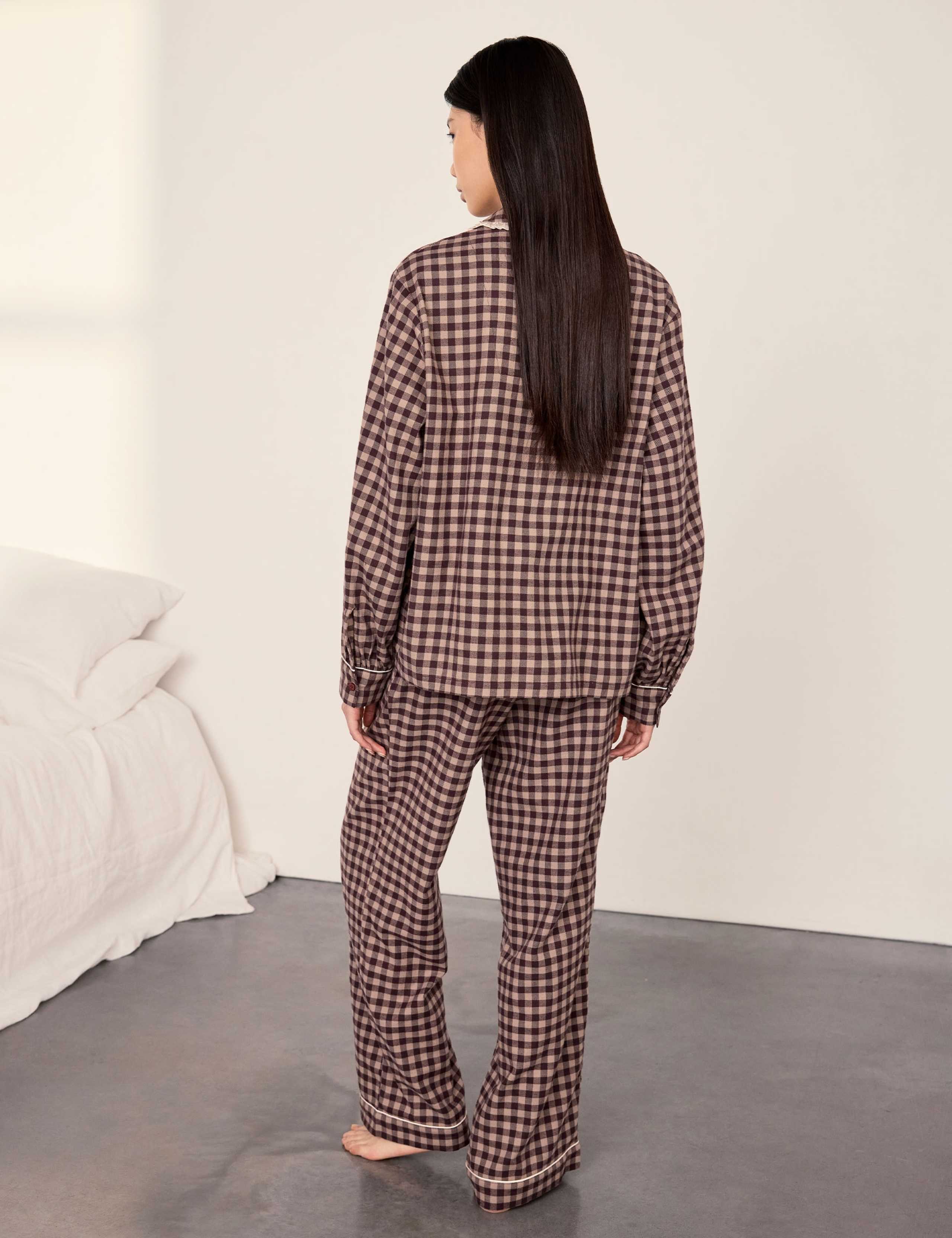 Pure Cotton Gingham Pyjama Set 5 of 6