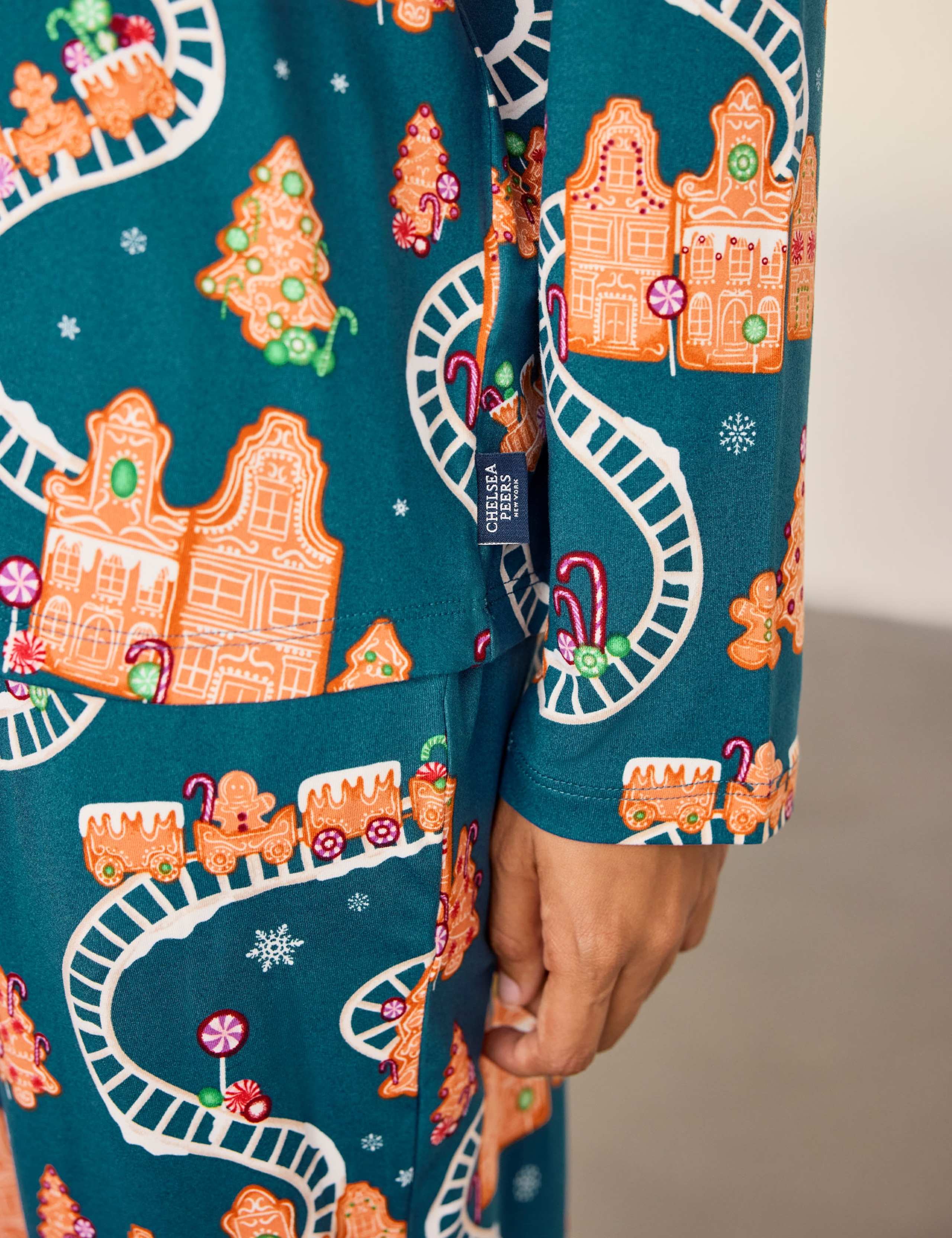 Christmas Print Long Pyjama Set 6 of 6
