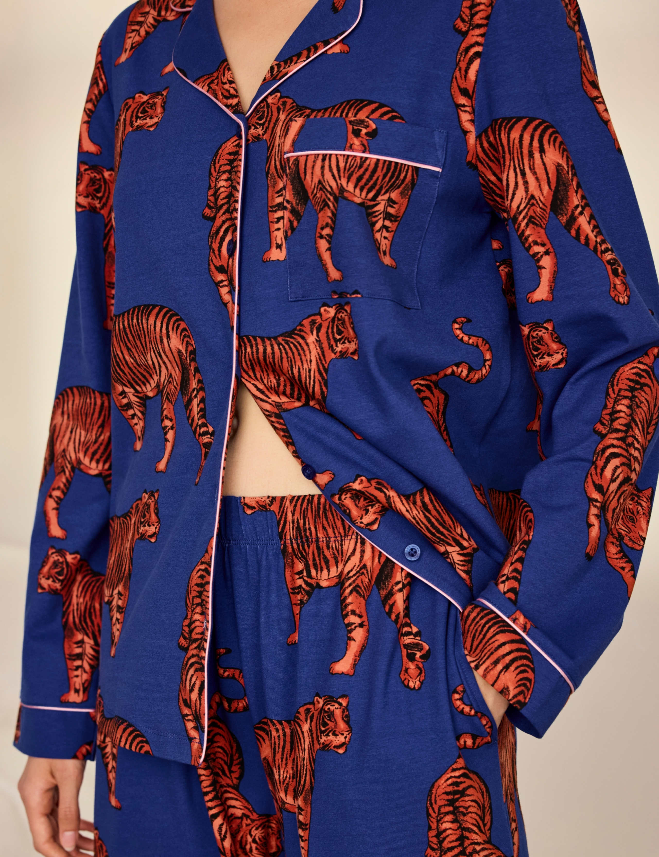 Cotton Button Fastening Pyjama Set 6 of 6