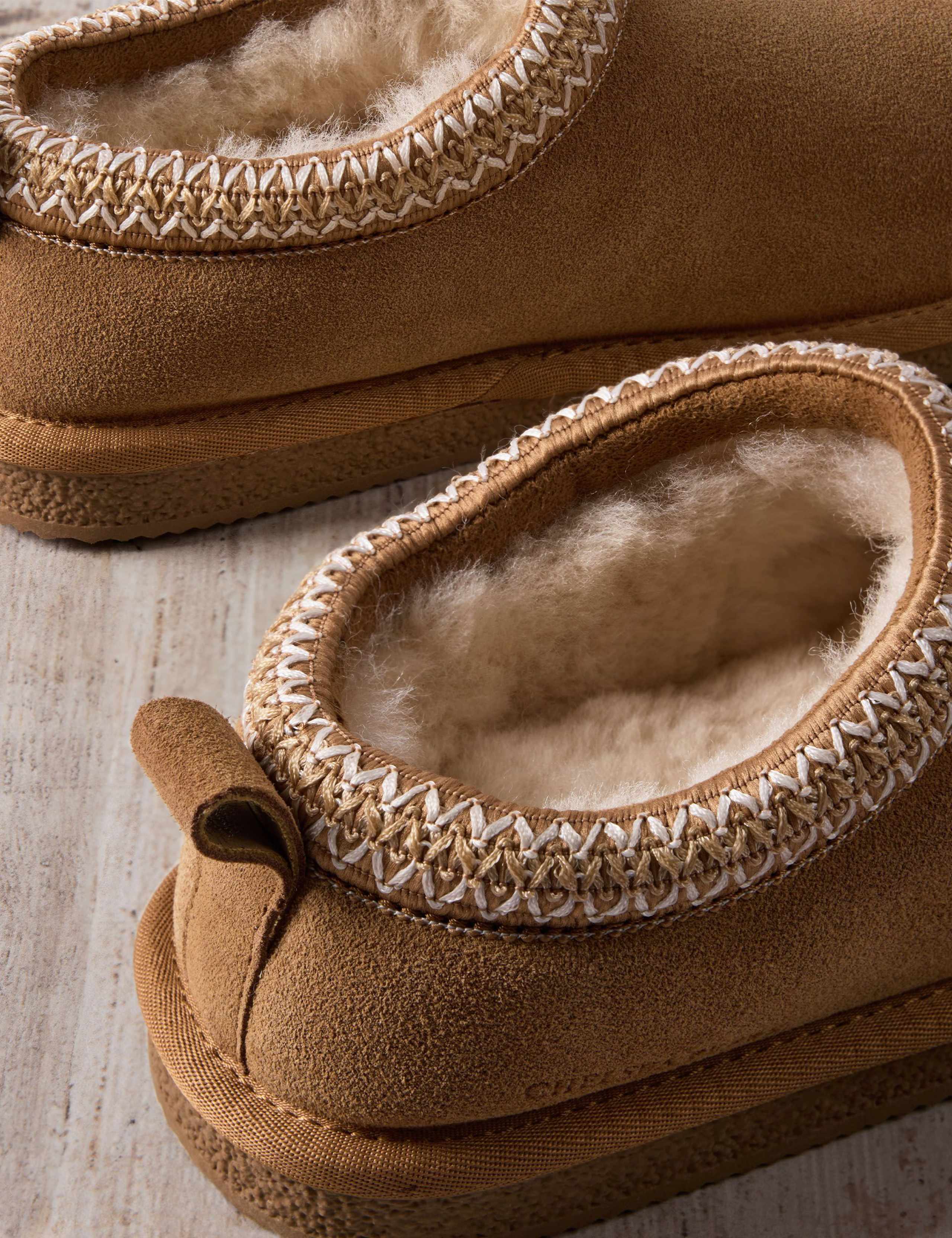 Suede Sheepskin Slipper Boots 3 of 5