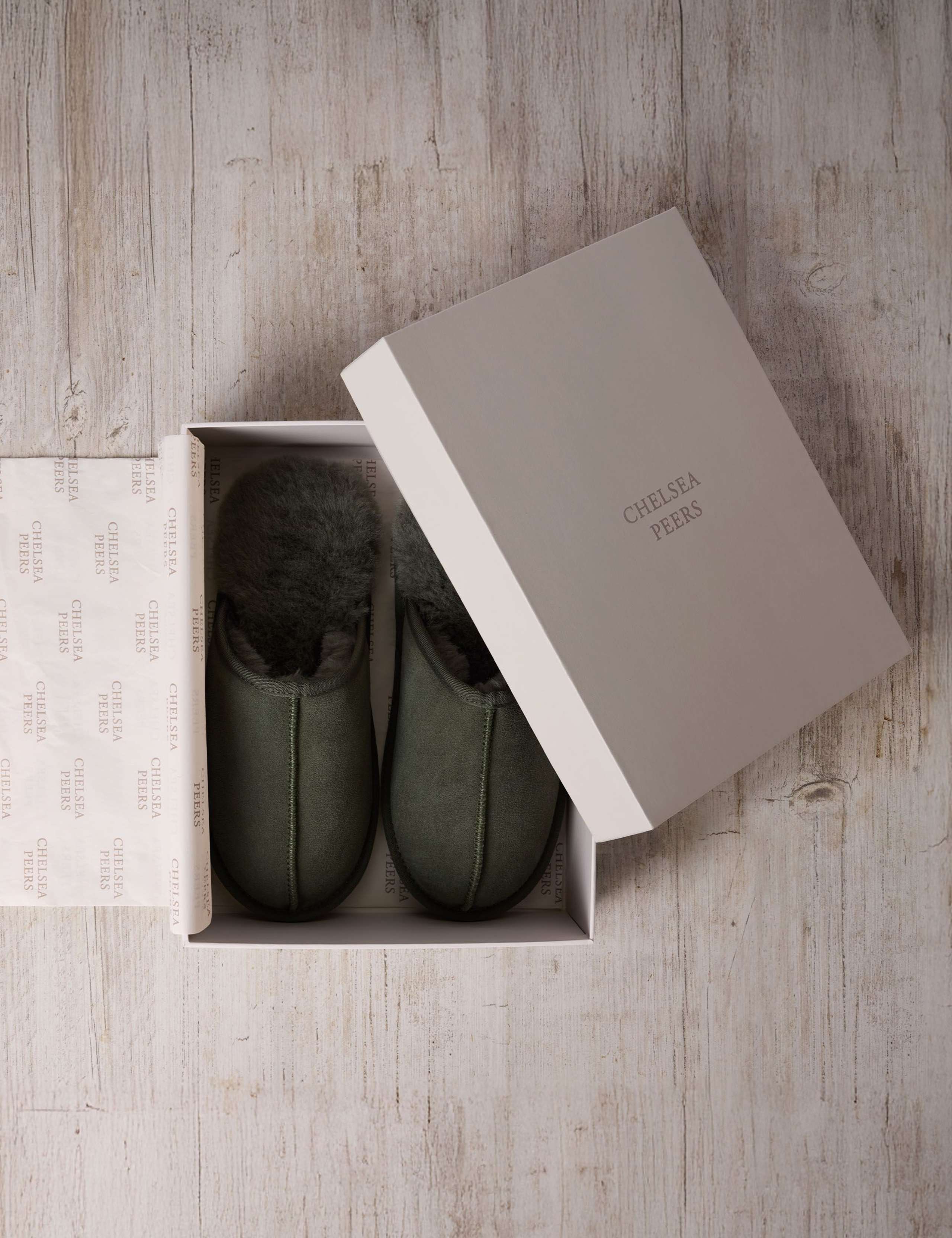 Suede Sheepskin Mule Slippers 1 of 5