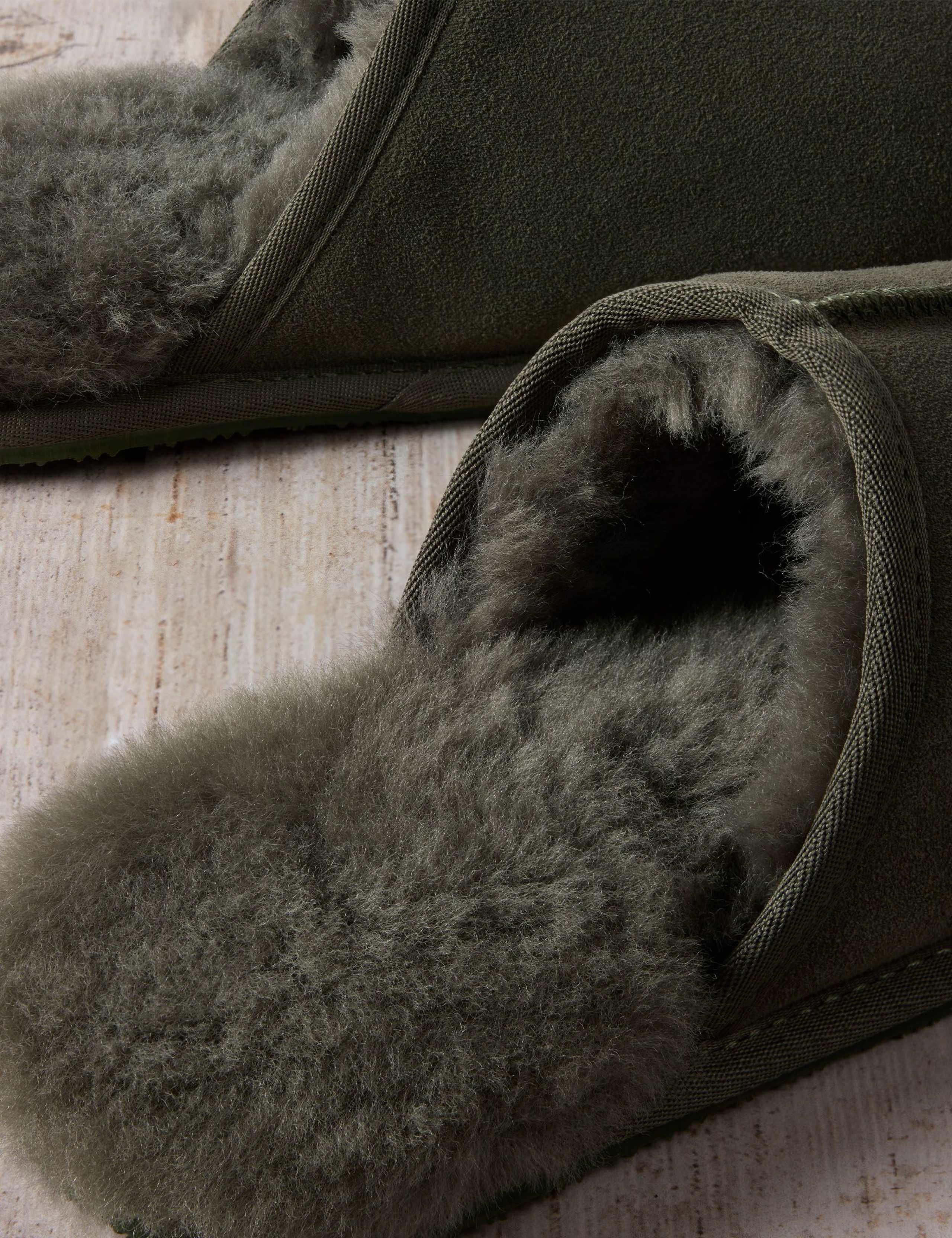 Suede Shearling Mule Slippers 3 of 5