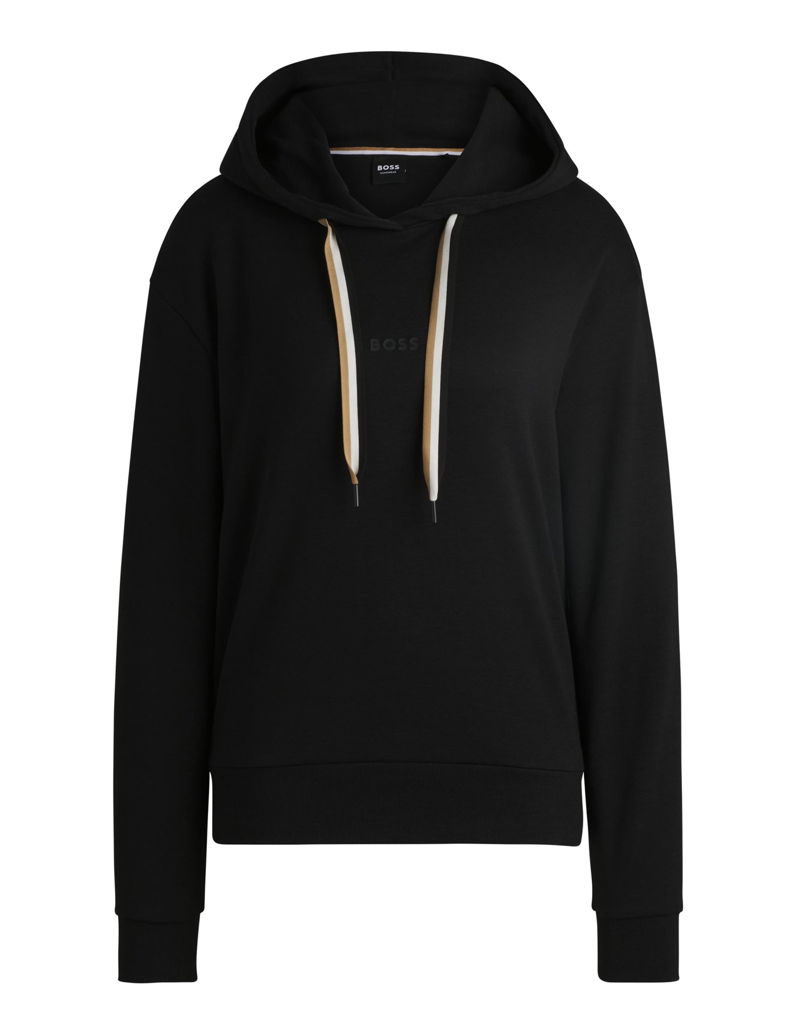 Cotton Blend Striped Drawcord Lounge Hoodie 1 of 1