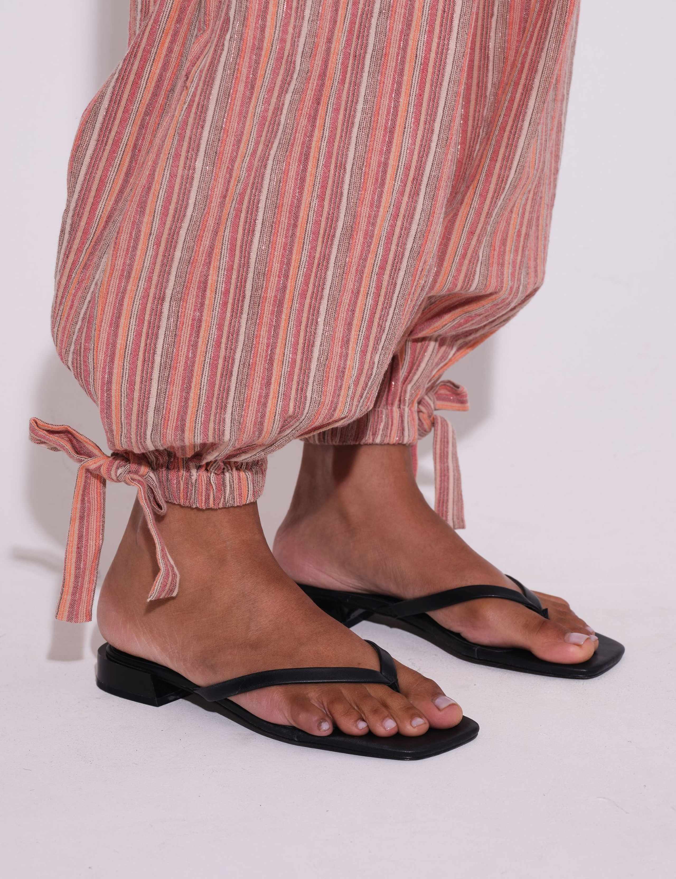 Cotton Rich Striped Balloon Beach Trousers 6 of 6
