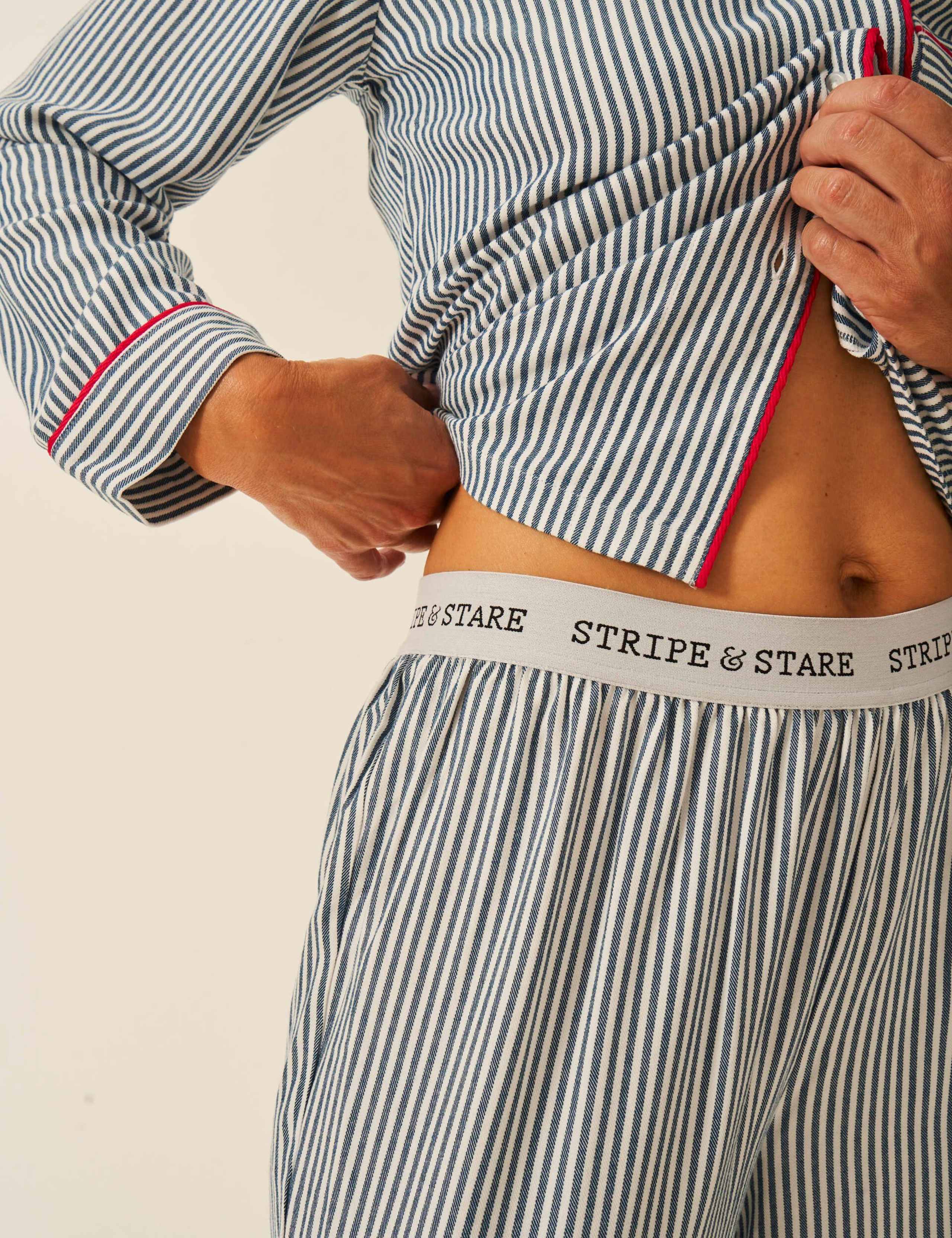Brushed Striped Pyjama Bottoms 3 of 3