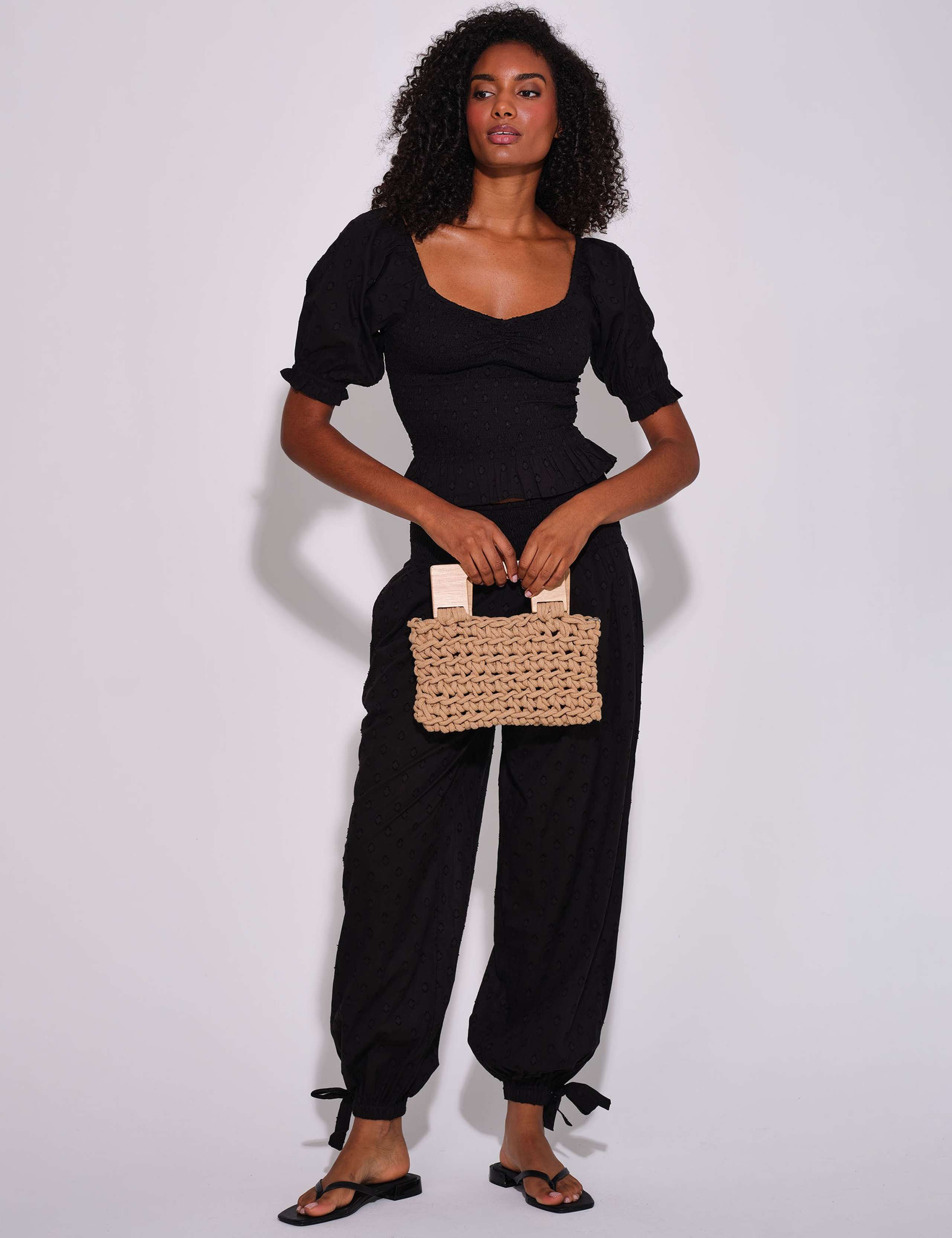 Pure Cotton Polka Dot Puff Sleeve Top 4 of 6