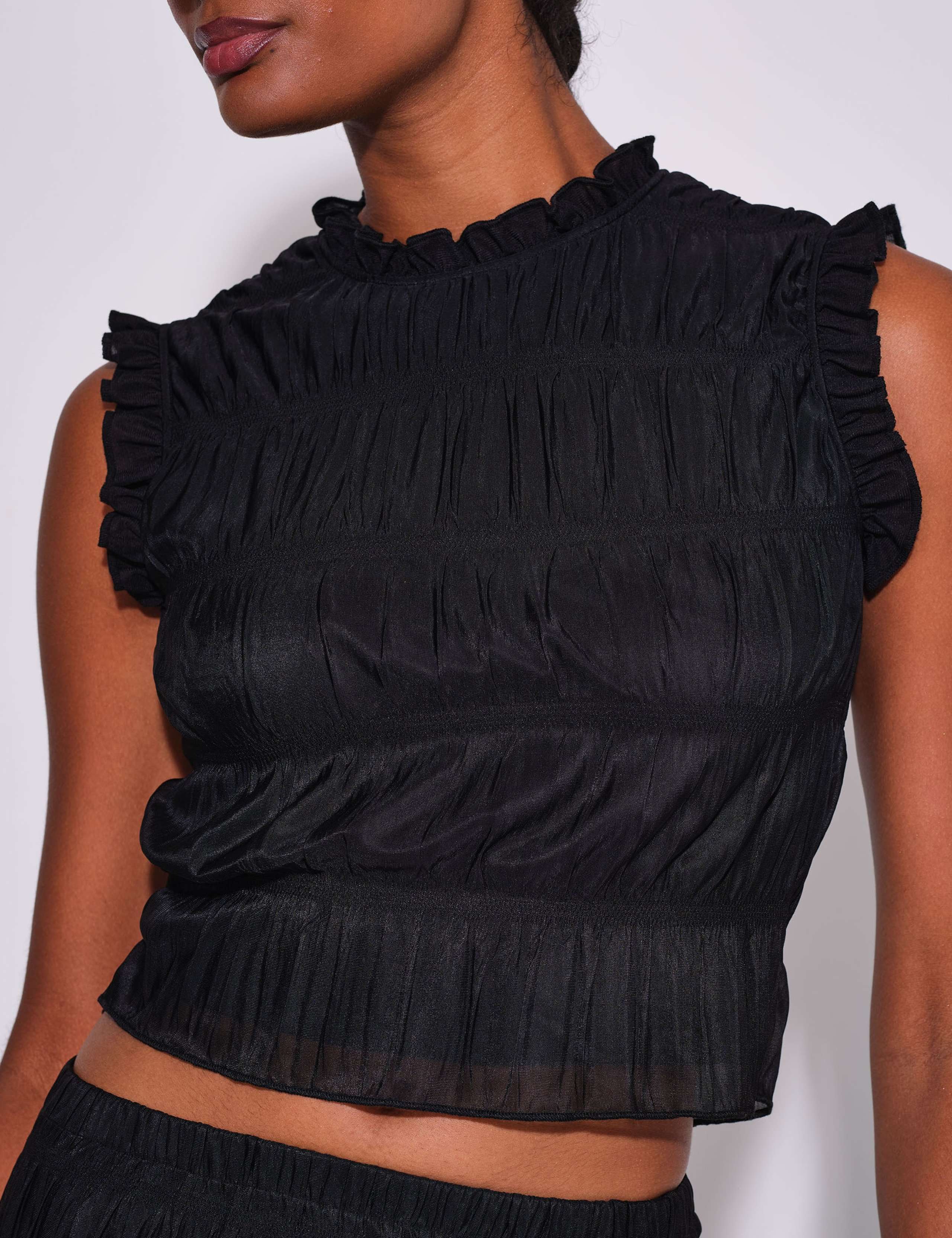 Ruched Frill Detail Top 4 of 4
