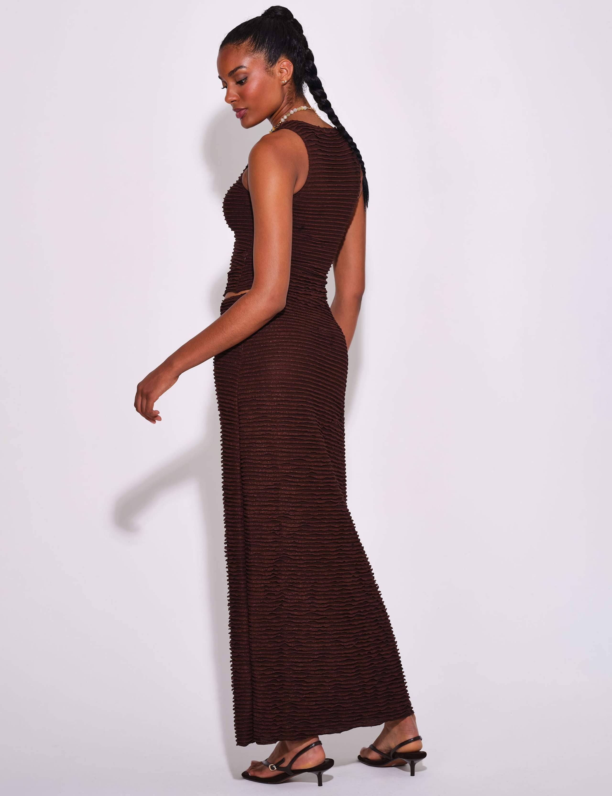 Sparkly Textured Frill Fitted Top 4 of 4