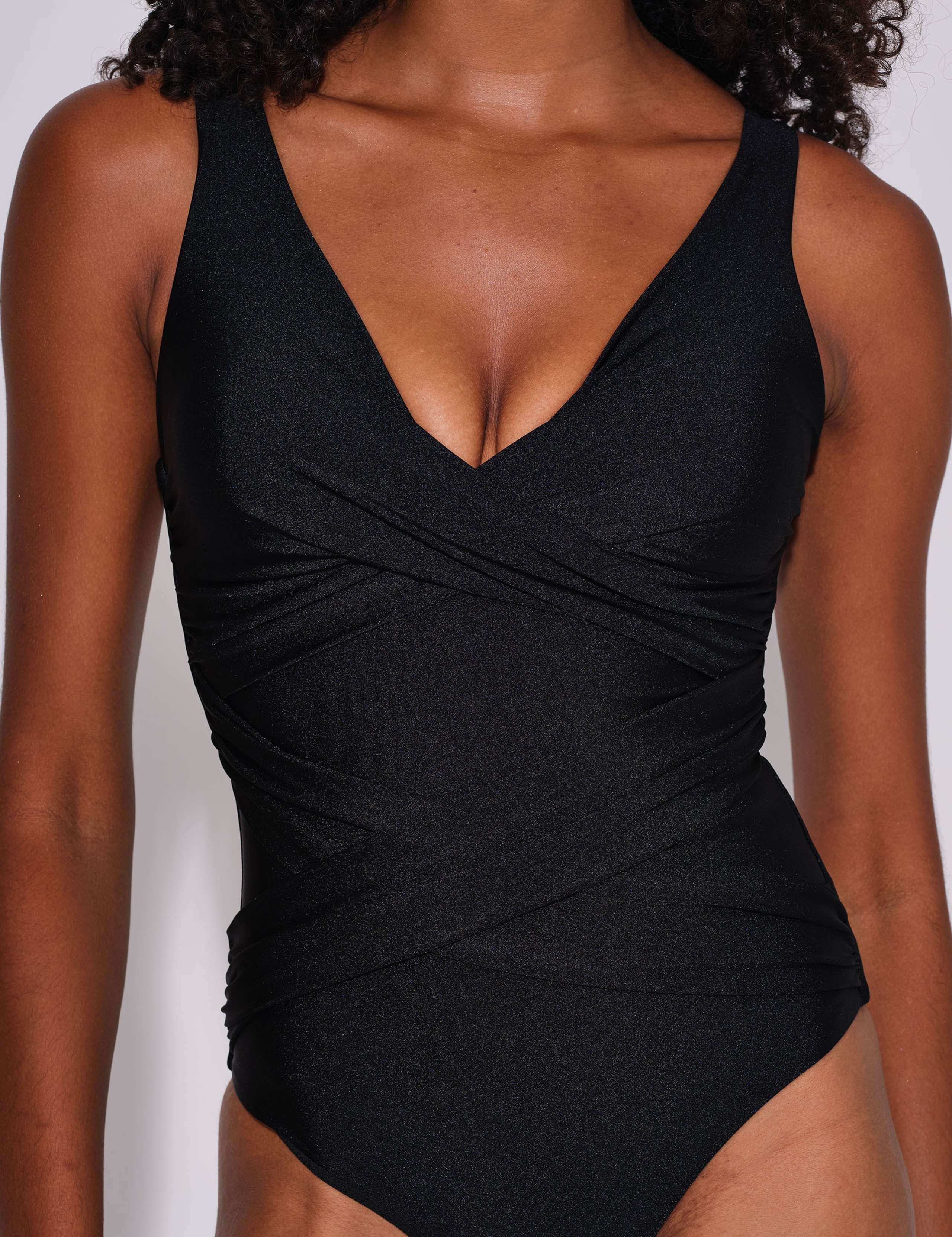 Tummy Control Shiny Cross Over Swimsuit 4 of 4
