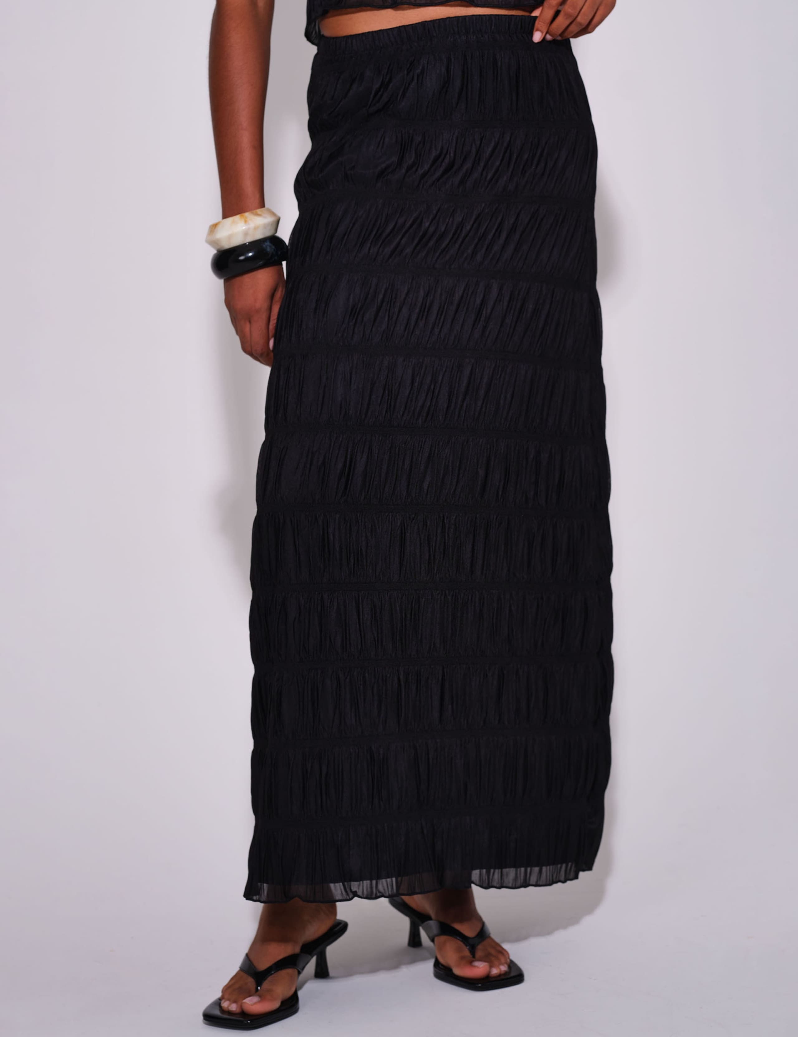 Ruched Tiered Maxi Beach Skirt 3 of 4
