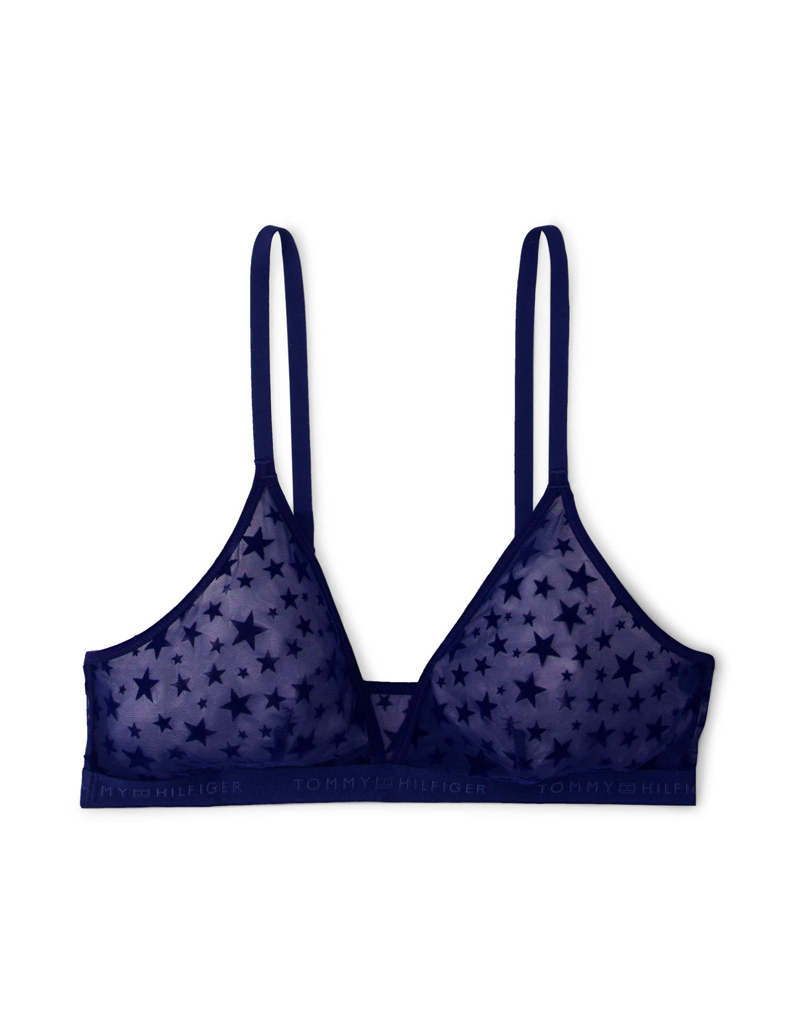 Mesh Star Non Wired Plunge Bralette 2 of 5