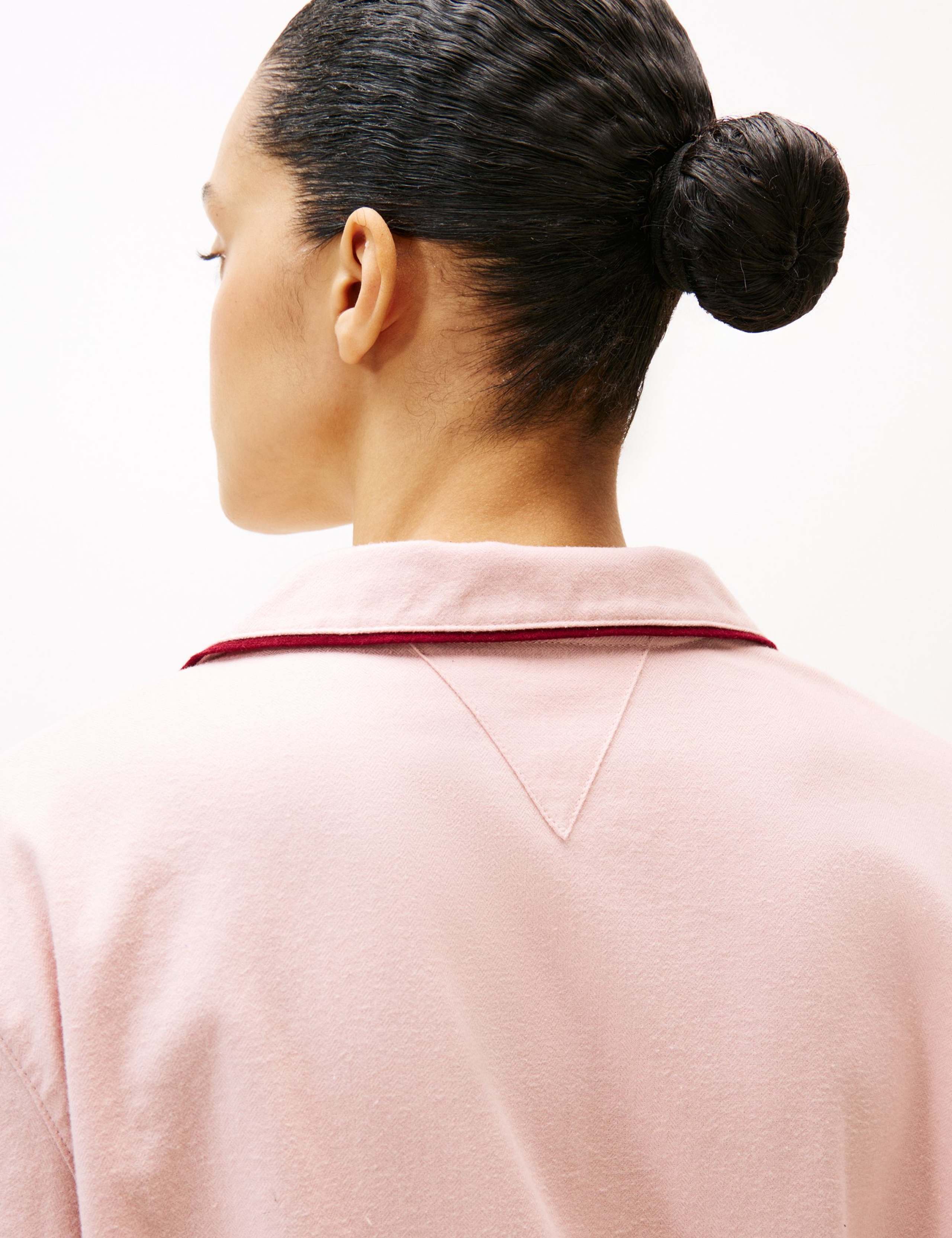 Essential Pure Cotton Herringbone Pyjama Top 4 of 4