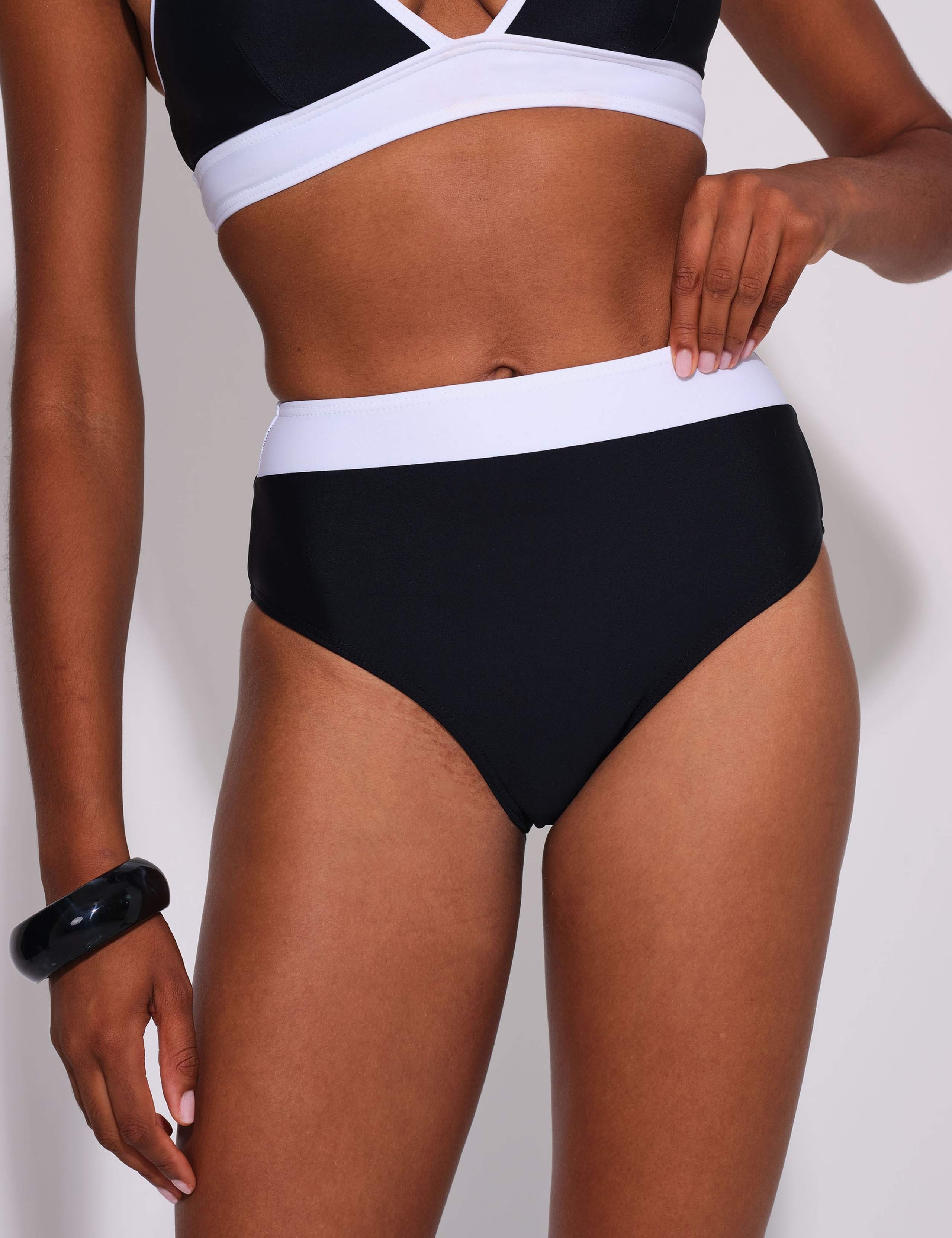 Contrast Binding High Waisted Bikini Bottoms 4 of 5