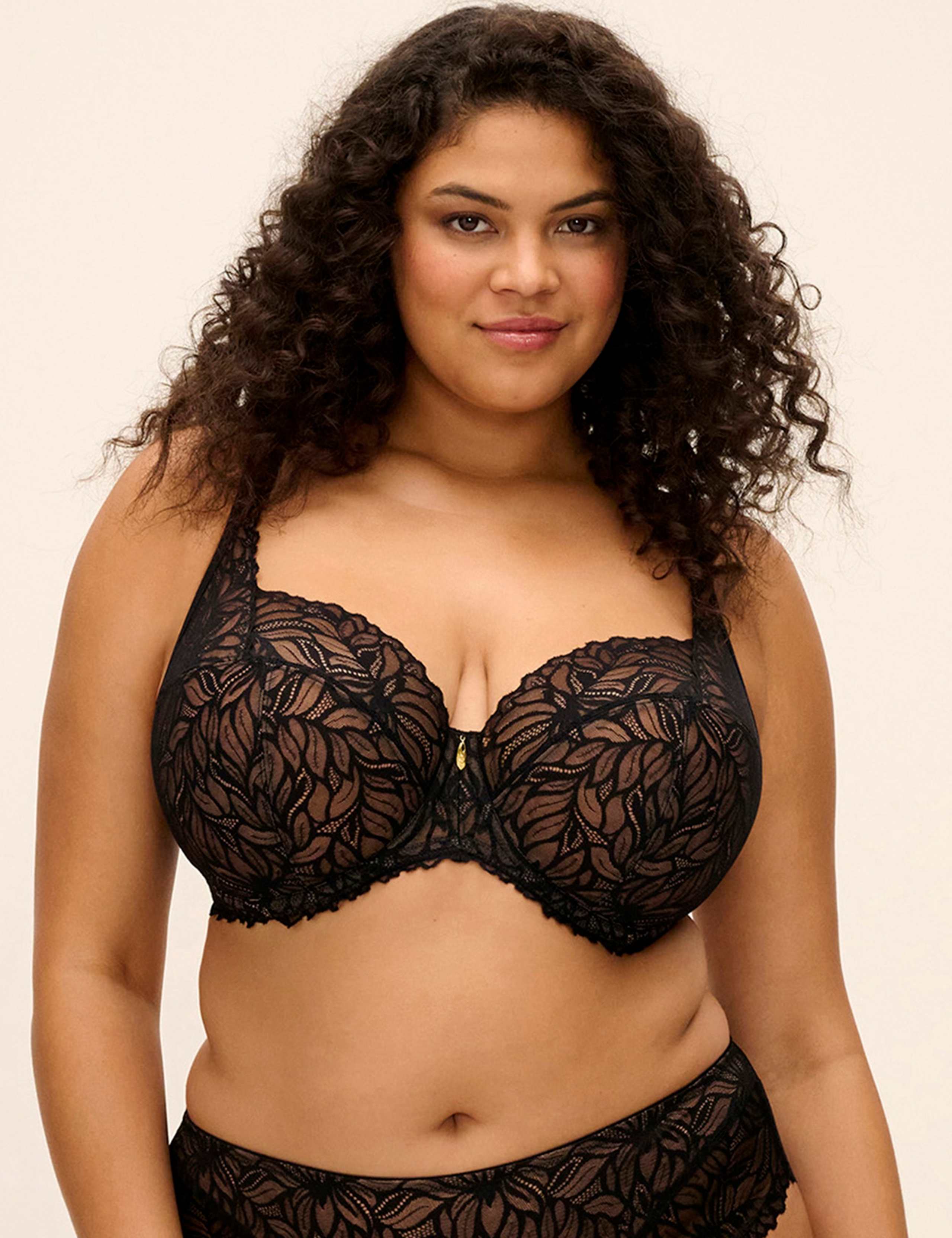Carena Lace & Mesh Wired Balcony Bra (F-JJ) 4 of 5