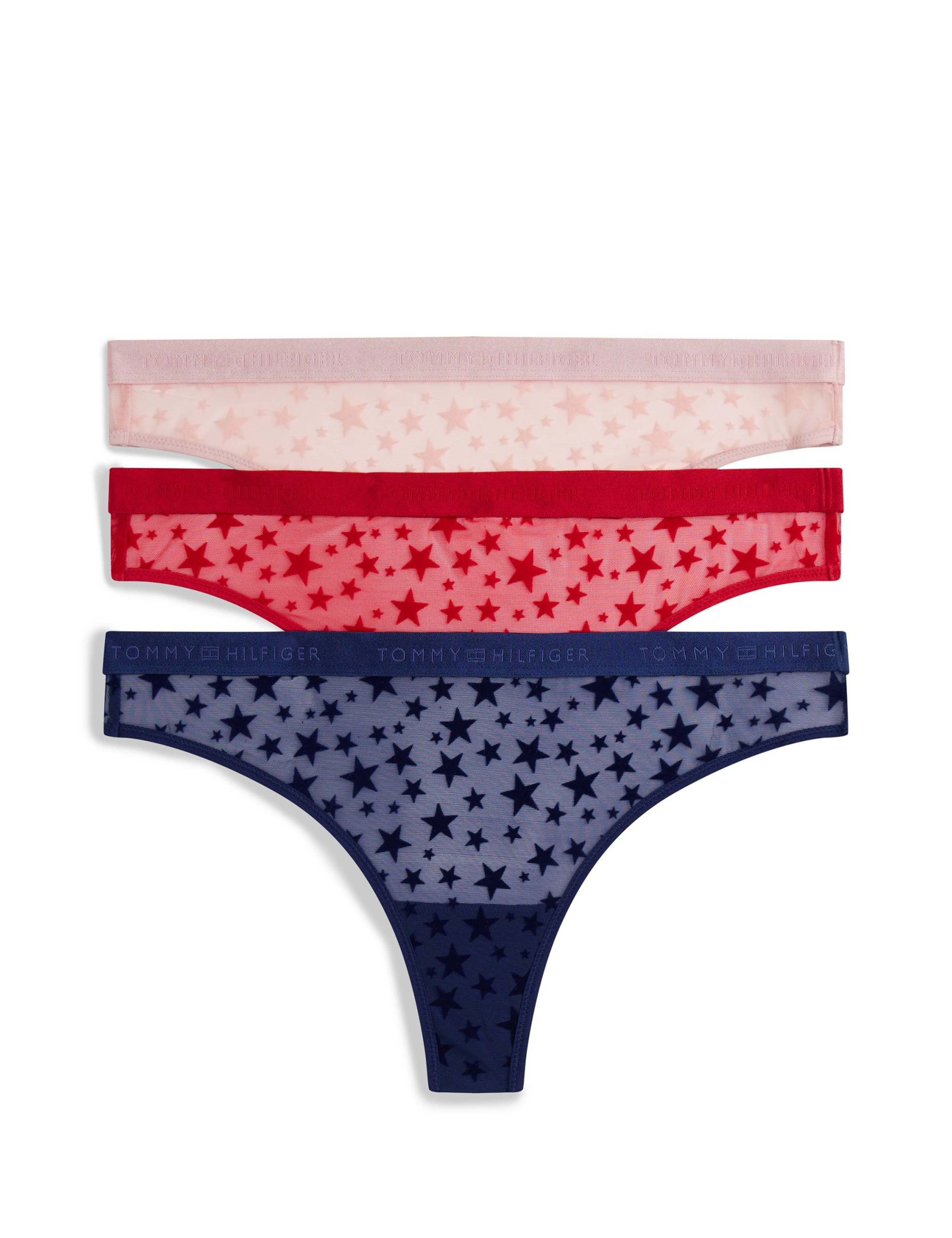 3pk Essential Mesh Star Thongs 2 of 6