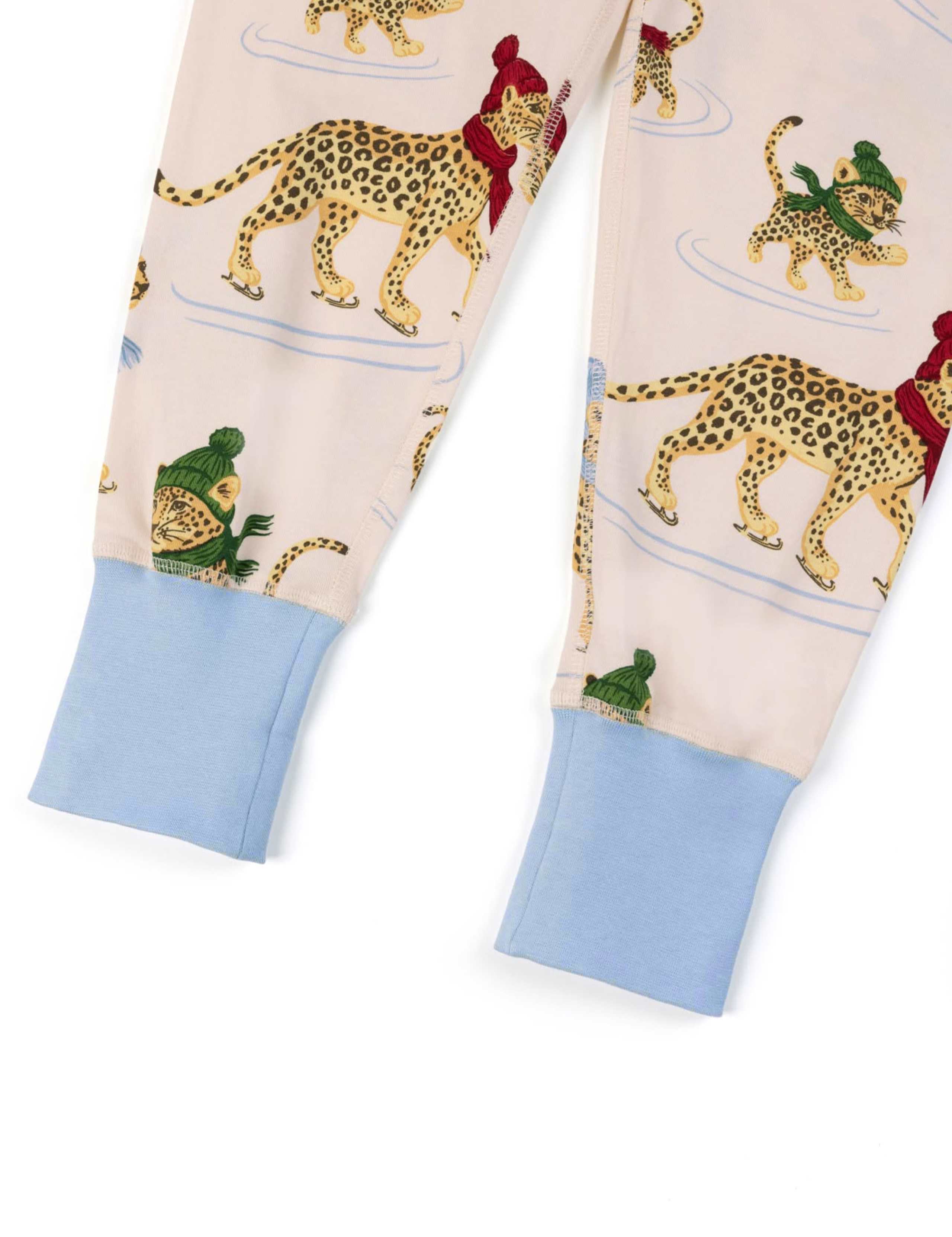 Family Christmas Skating Leopard Print Pyjama Set (6-16 Yrs) 3 of 3