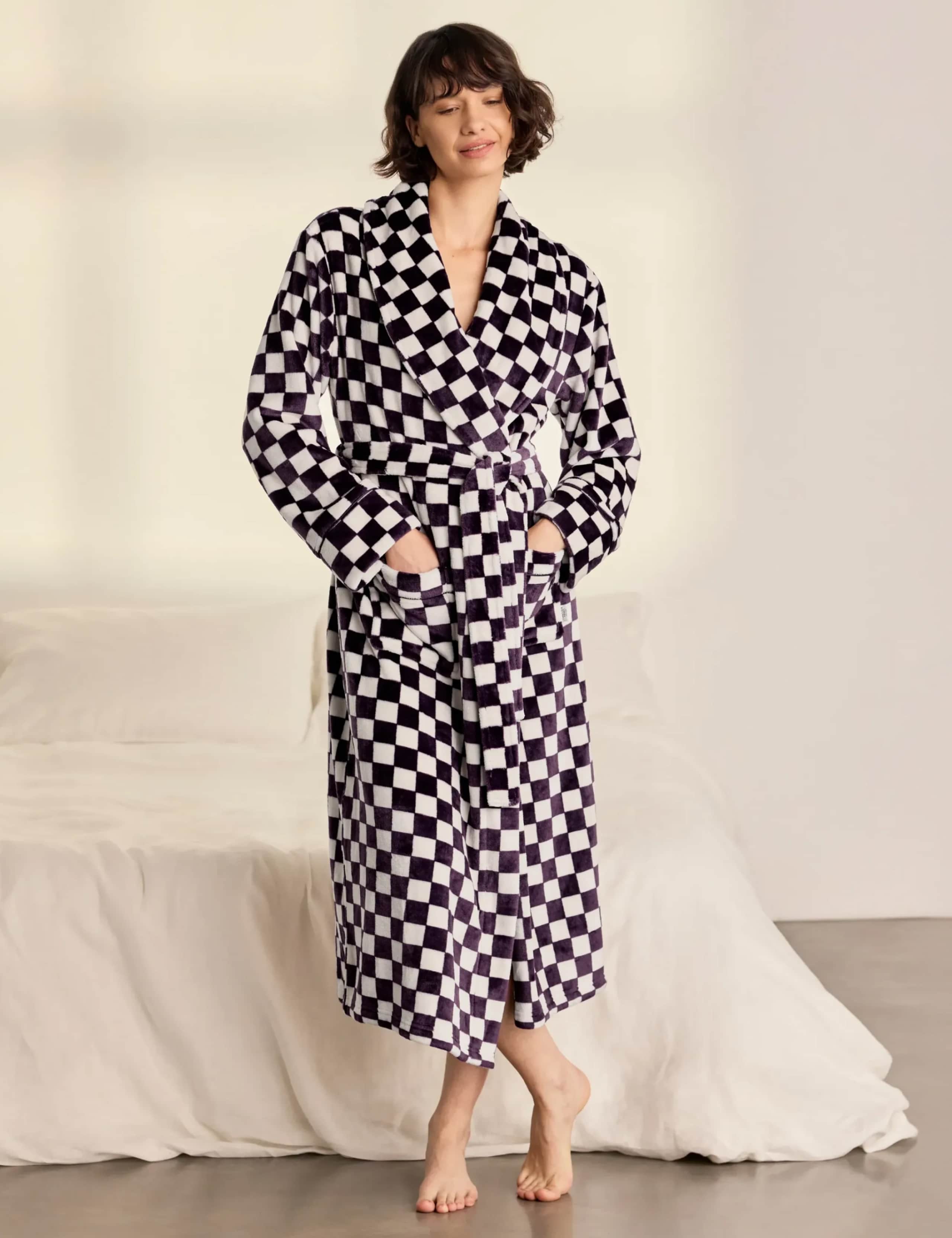 Fleece Long Belted Dressing Gown 4 of 8