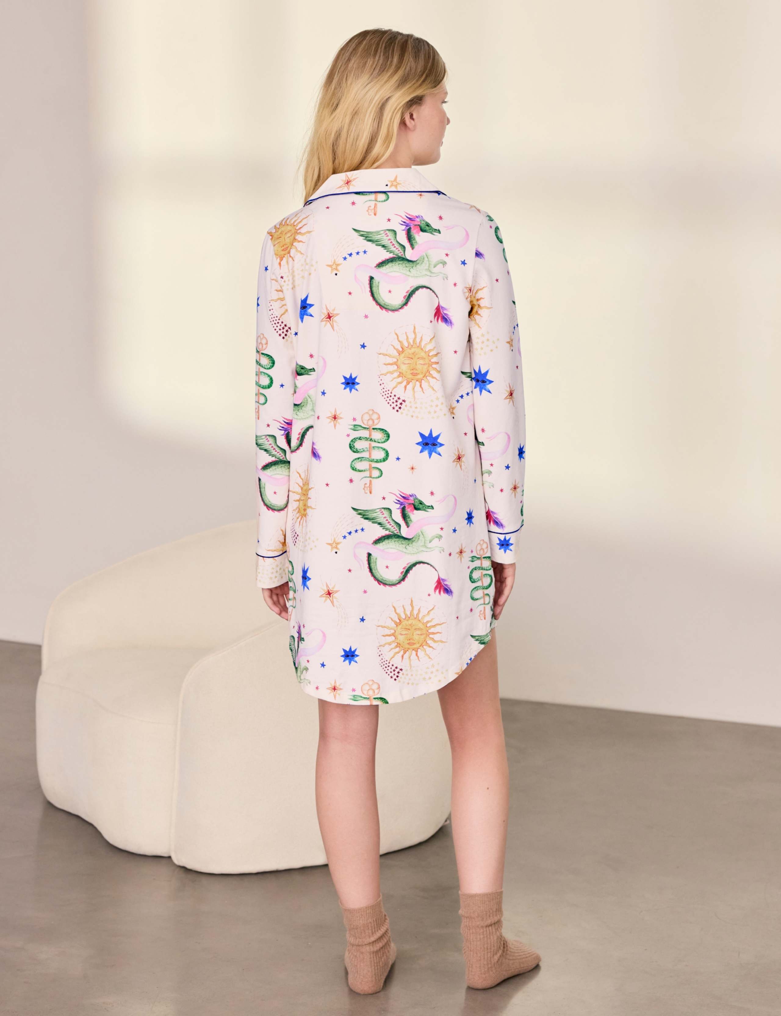 Cotton Rich Dragon Print Nightshirt 4 of 6