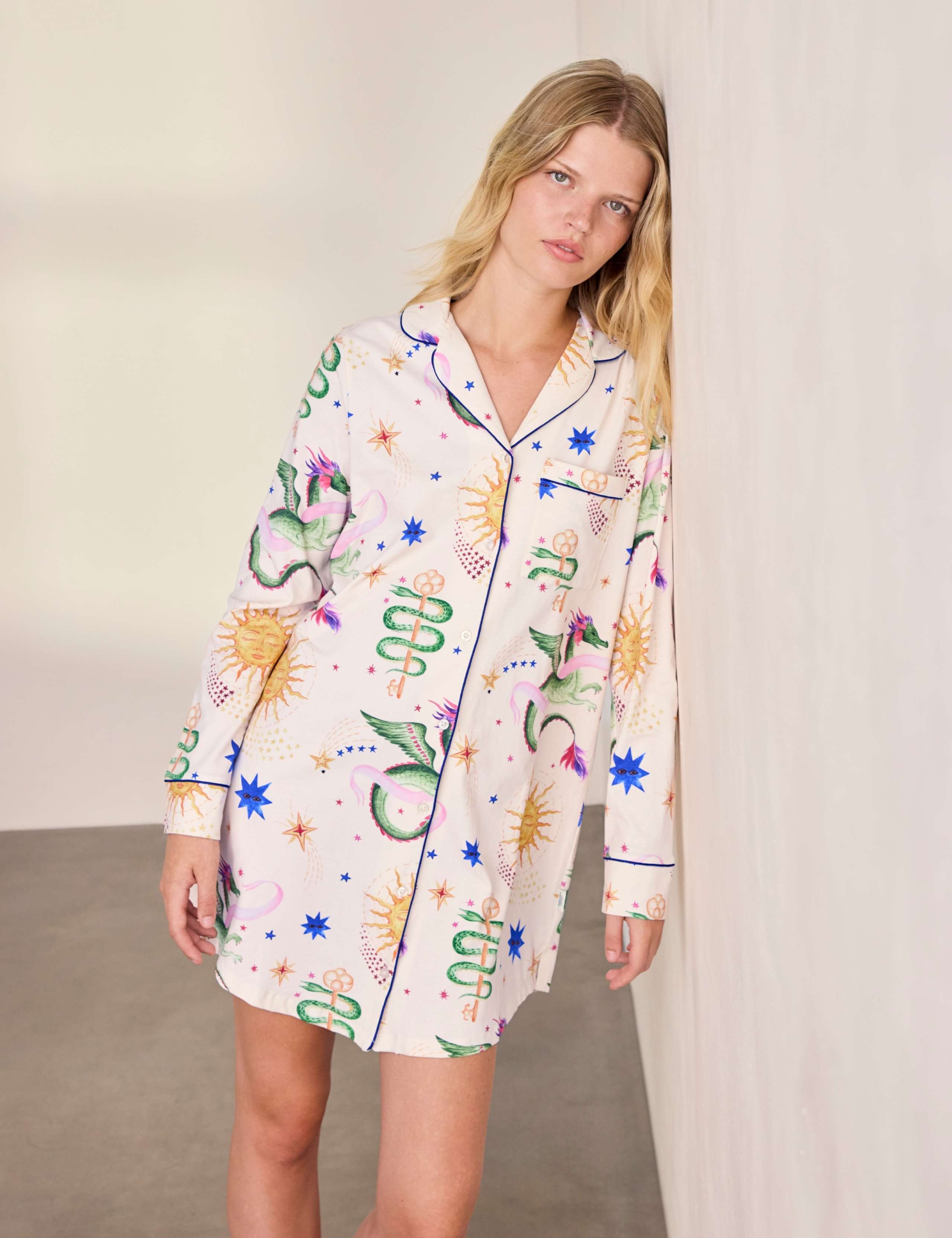 Cotton Rich Dragon Print Nightshirt 6 of 6