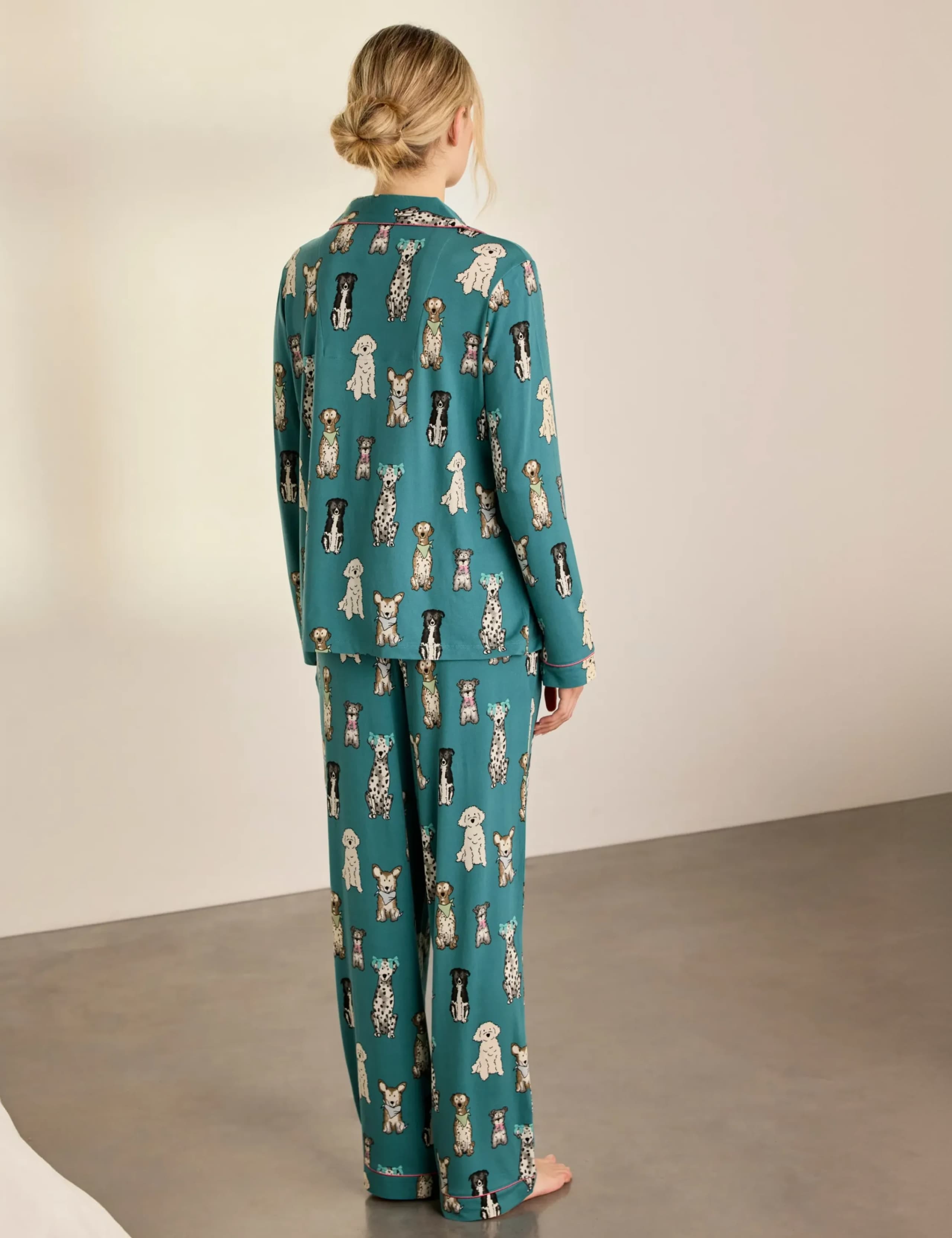 Dog Button up Jersey Pyjamas 4 of 6
