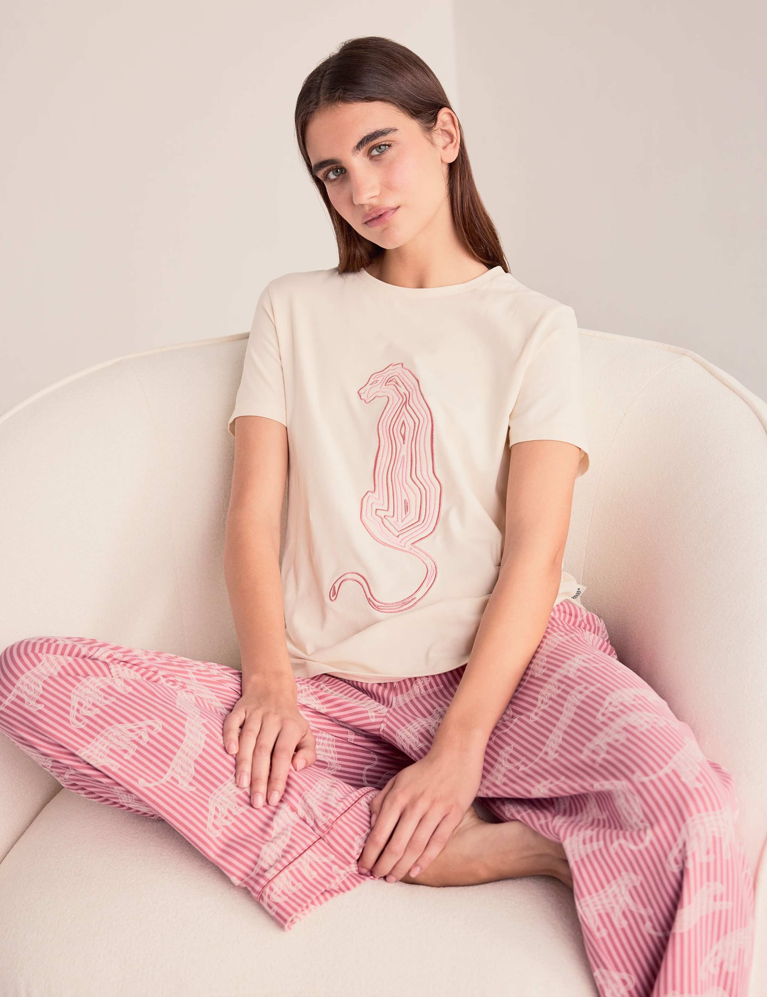 Cotton Rich Leopard Print Pyjama Set 2 of 6