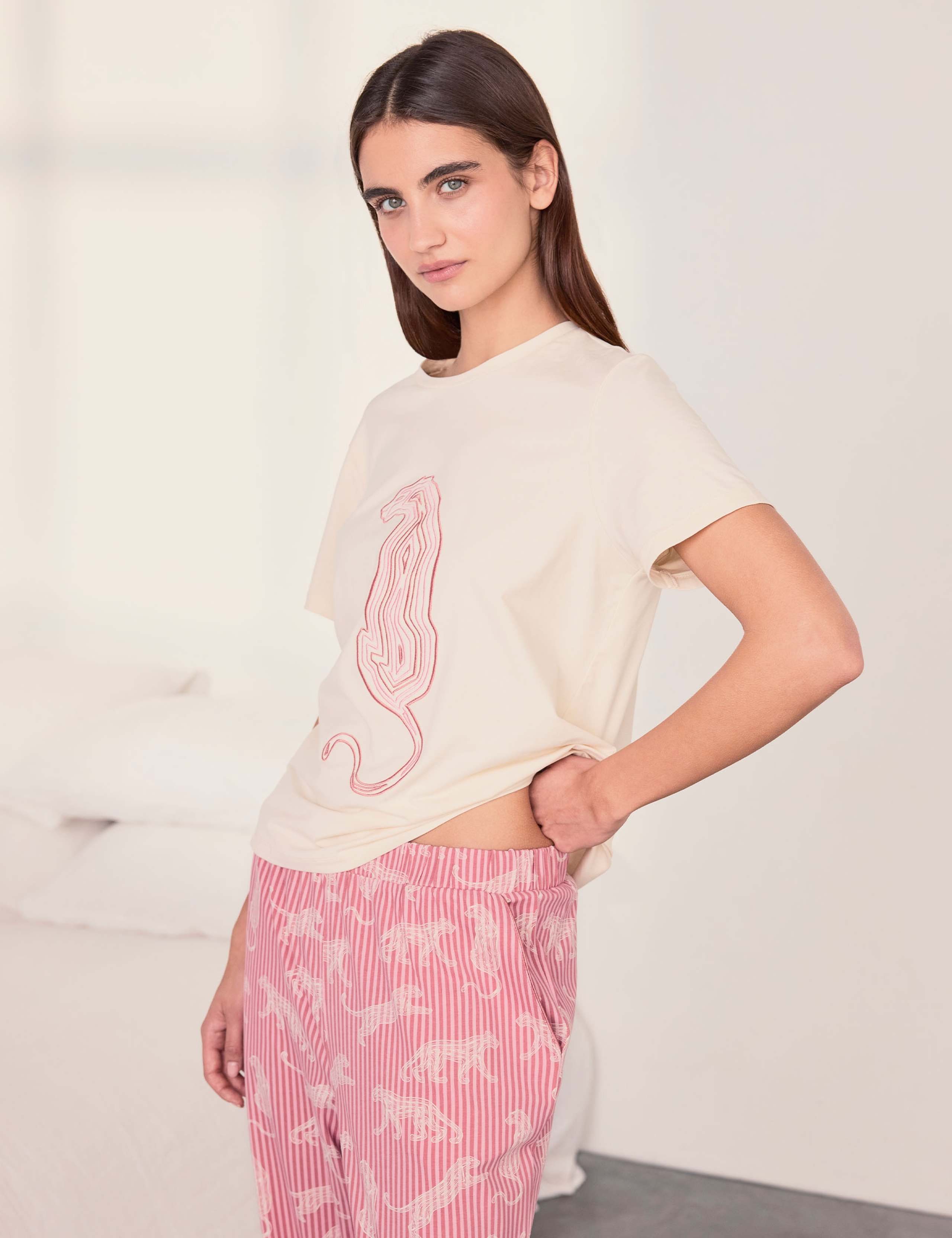 Cotton Rich Leopard Print Pyjama Set 3 of 6