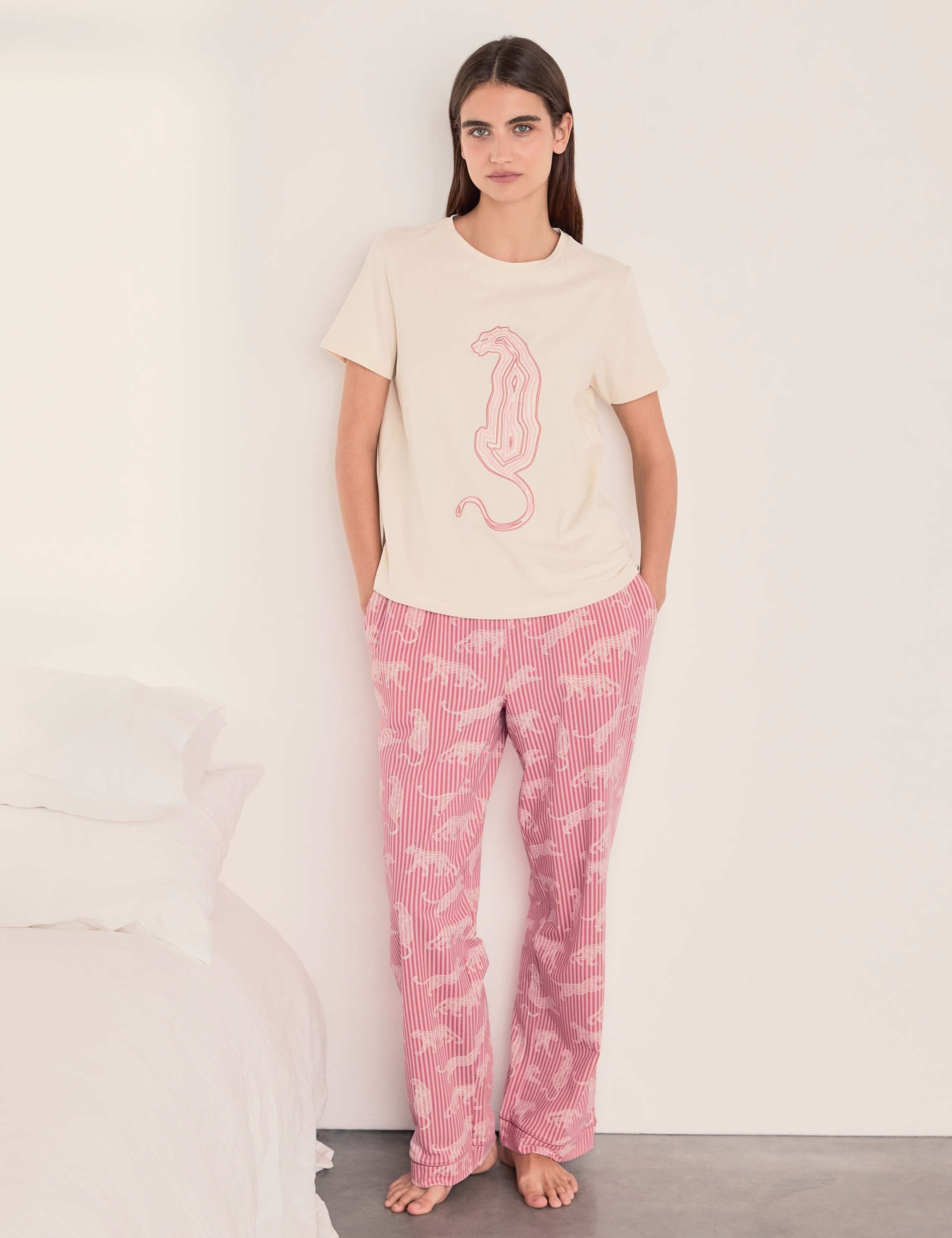 Cotton Rich Leopard Print Pyjama Set 4 of 6